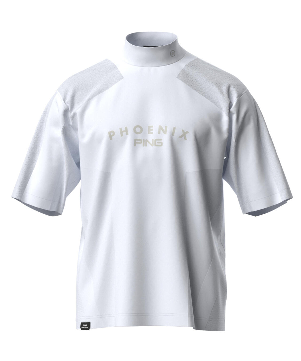 【PING APPAREL】メッシュジャカード半袖ハイネックシャツ <PERFORMANCE> (MENS)