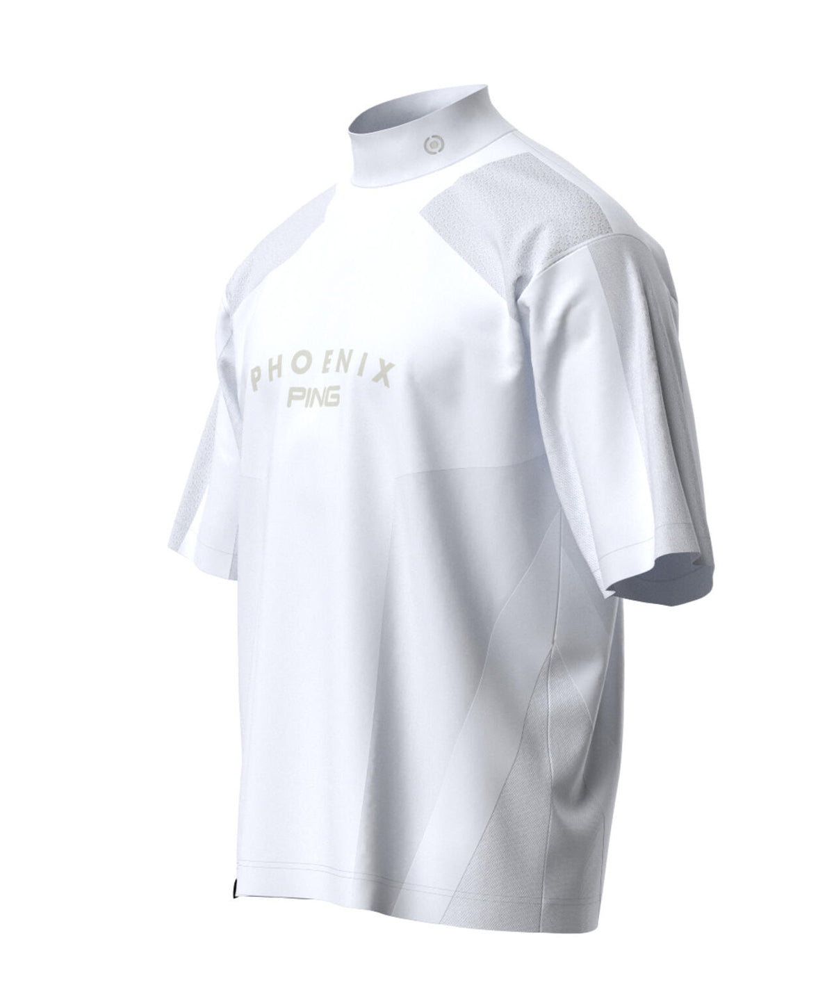 【PING APPAREL】メッシュジャカード半袖ハイネックシャツ <PERFORMANCE> (MENS)