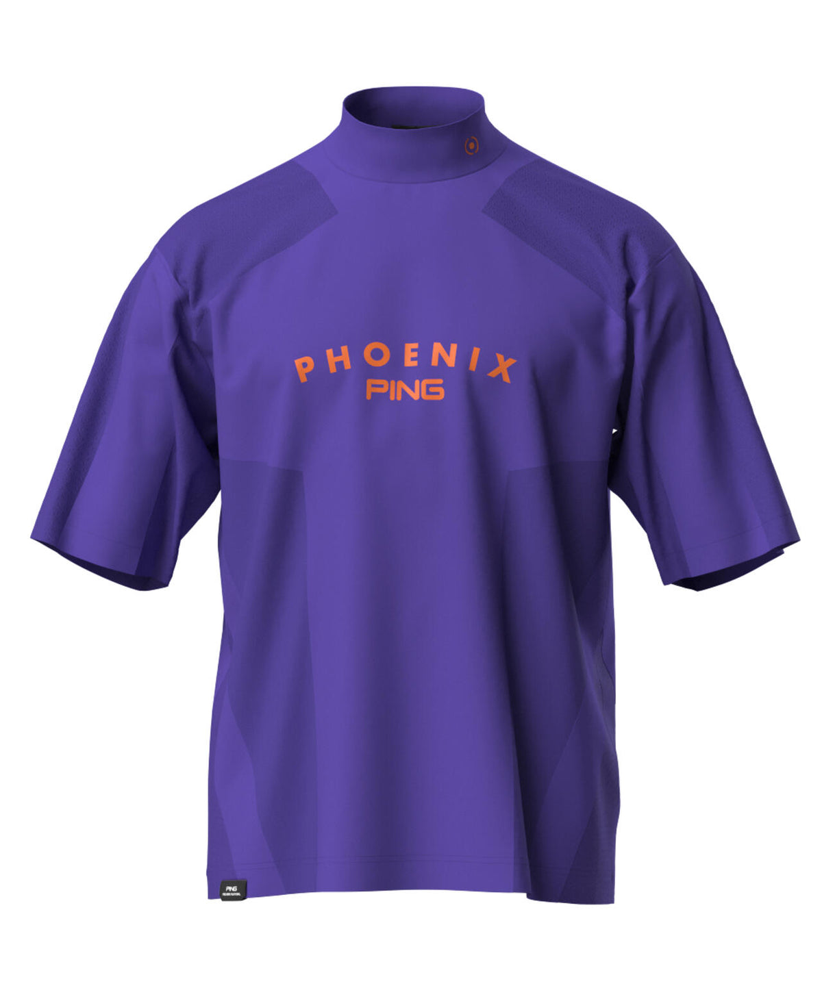 【PING APPAREL】メッシュジャカード半袖ハイネックシャツ <PERFORMANCE> (MENS)