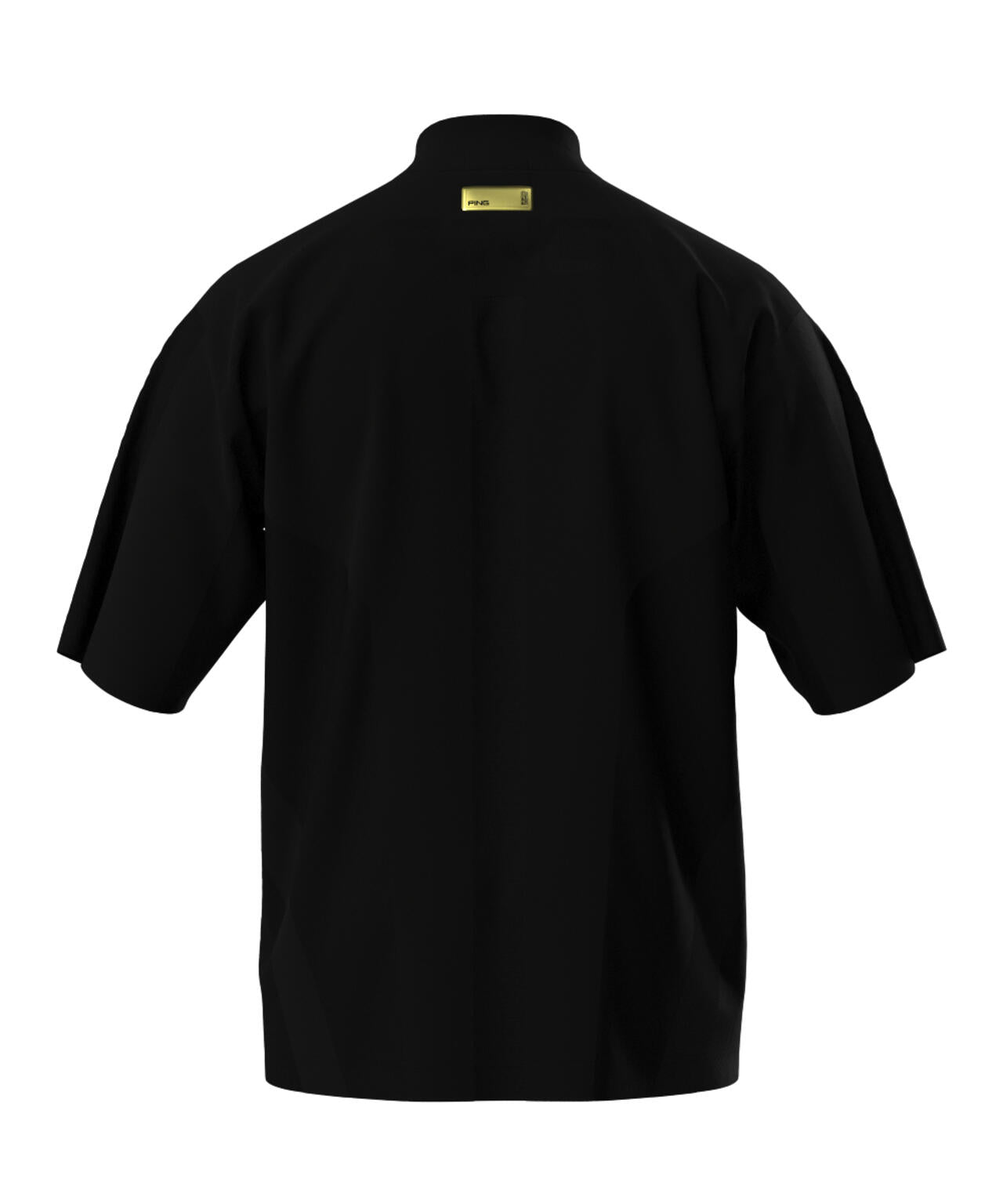 【PING APPAREL】メッシュジャカード半袖ハイネックシャツ <GOLD> (MENS)
