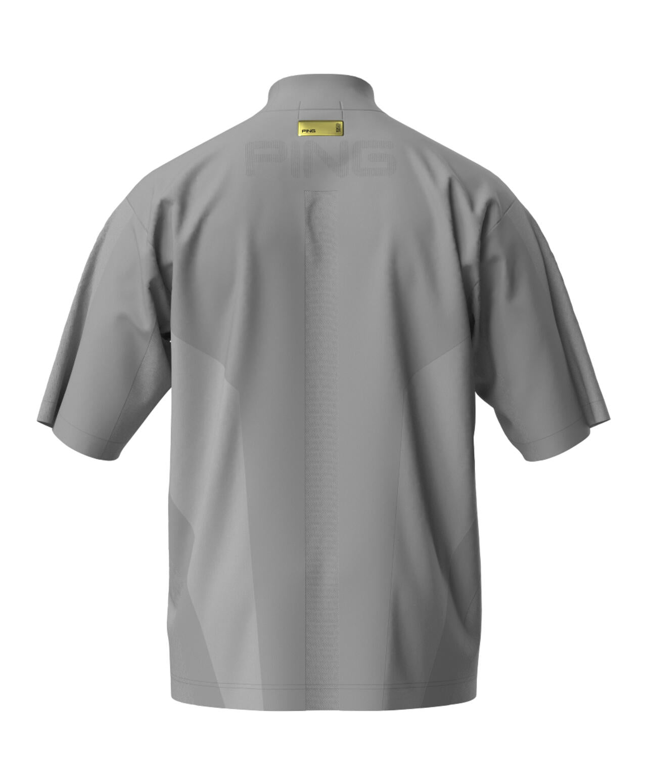 【PING APPAREL】メッシュジャカード半袖ハイネックシャツ <GOLD> (MENS)