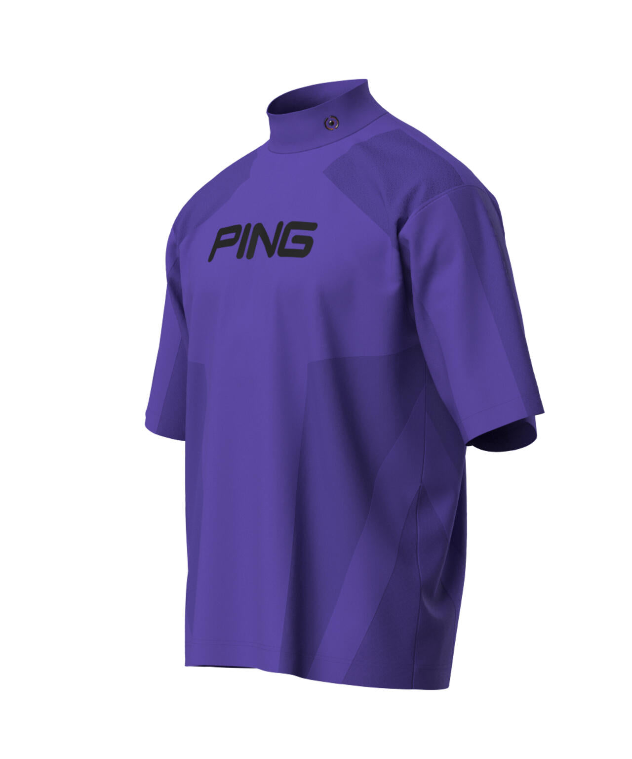 【PING APPAREL】メッシュジャカード半袖ハイネックシャツ <GOLD> (MENS)