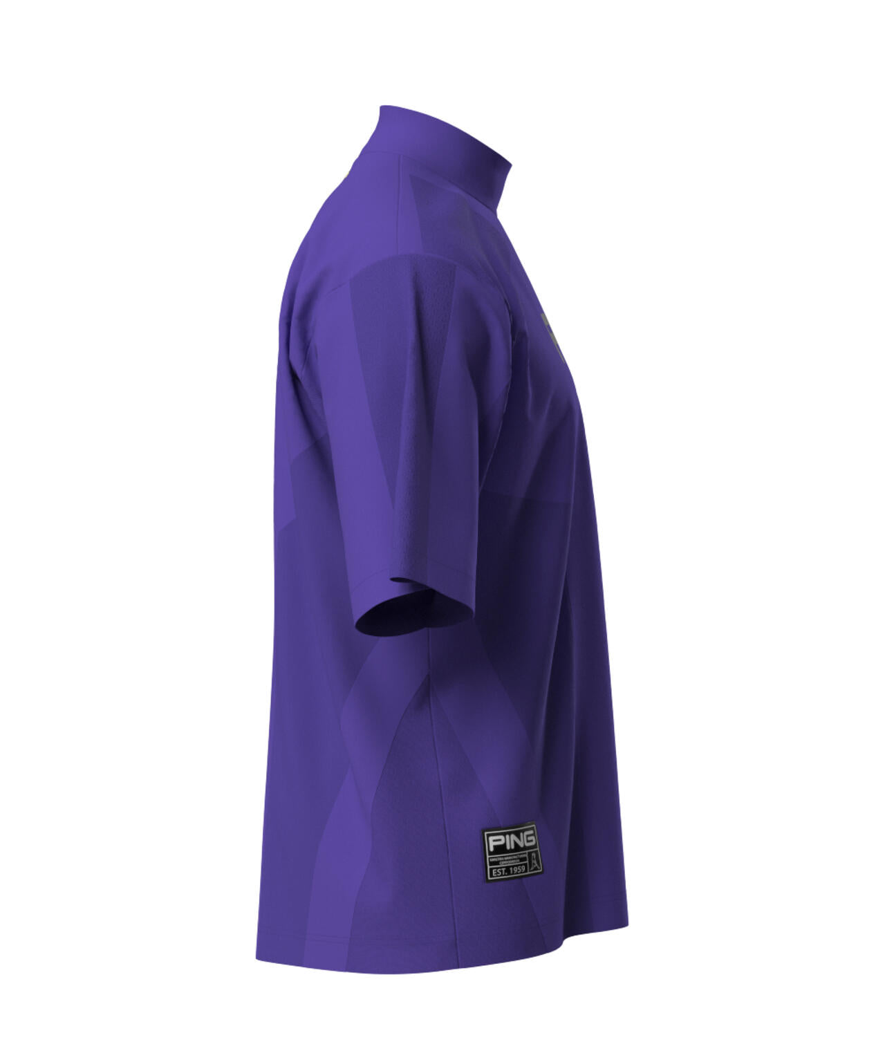 【PING APPAREL】メッシュジャカード半袖ハイネックシャツ <GOLD> (MENS)