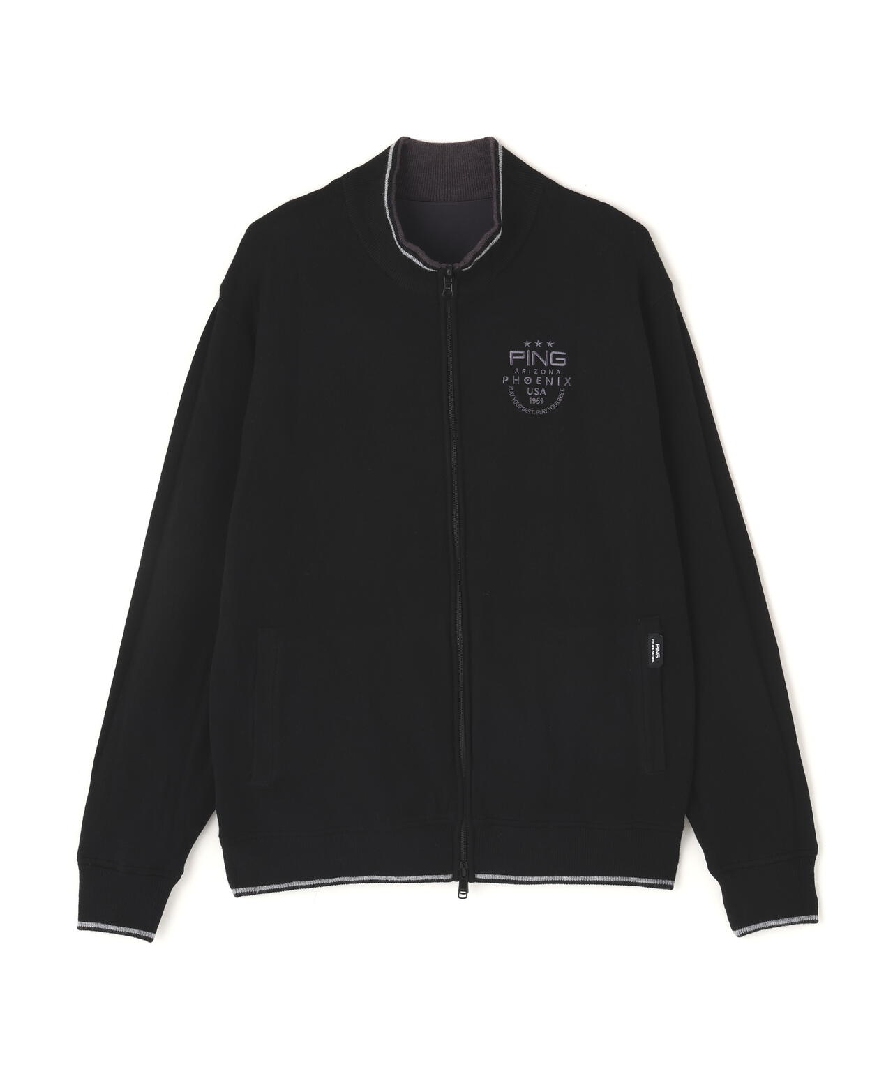 【PING APPAREL】プレーンニット/布帛 リバーシブルニットブルゾン <PERFORMANCE> (MENS)