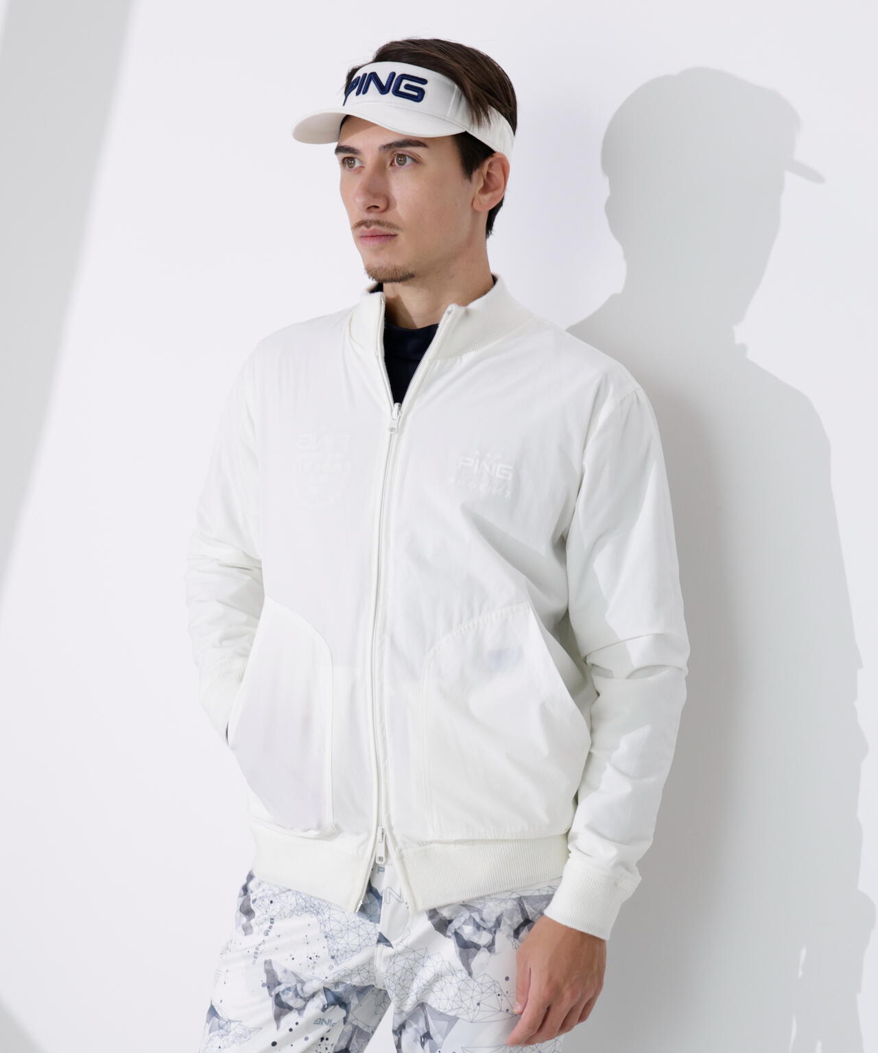 【PING APPAREL】プレーンニット/布帛 リバーシブルニットブルゾン <PERFORMANCE> (MENS)