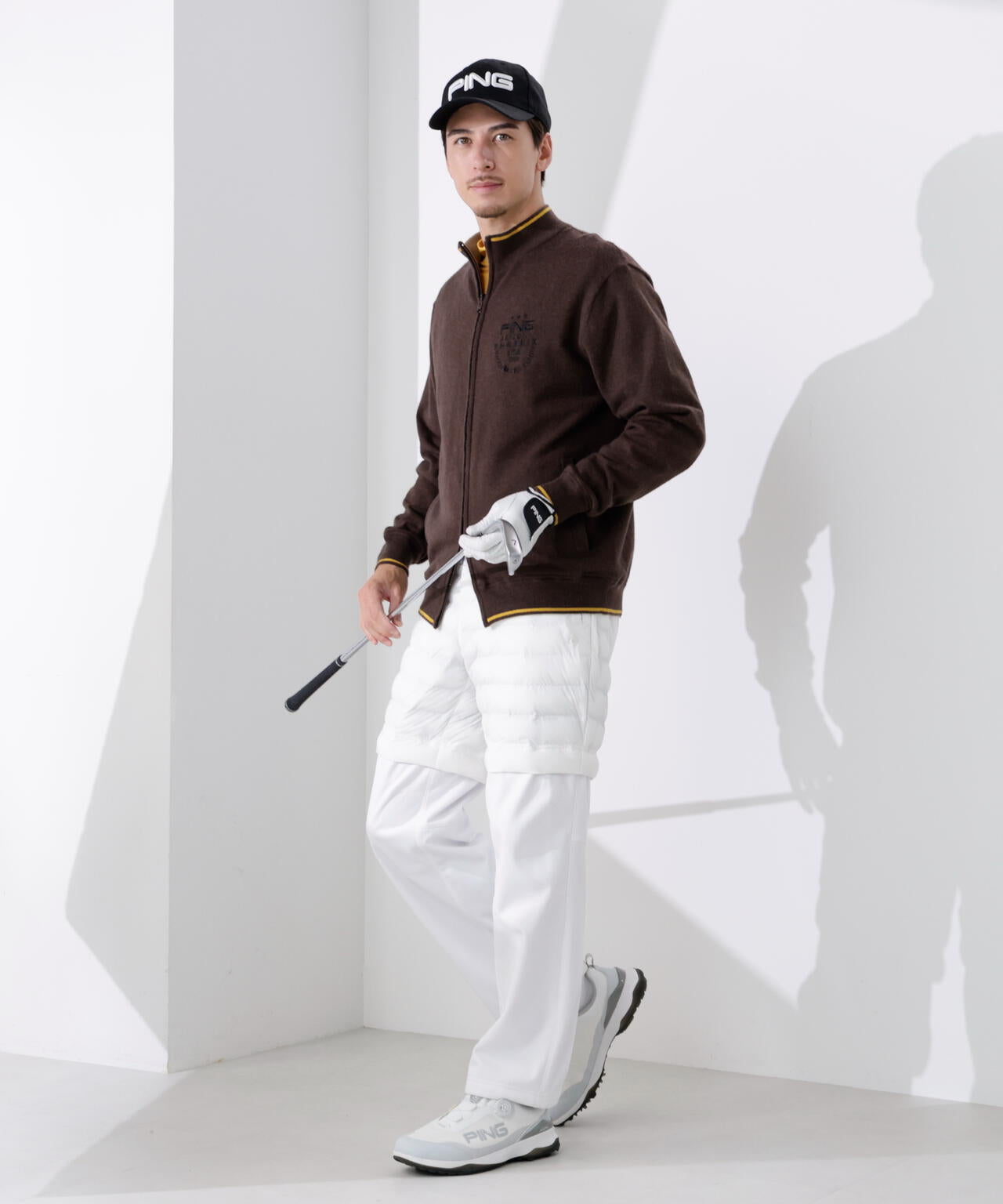 【PING APPAREL】プレーンニット/布帛 リバーシブルニットブルゾン <PERFORMANCE> (MENS)