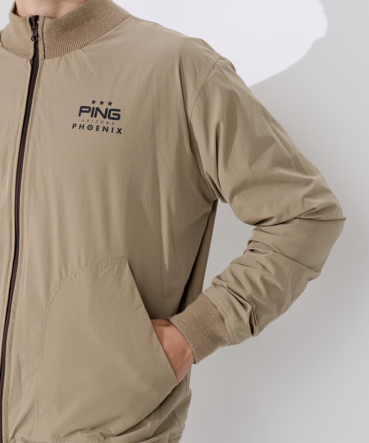 【PING APPAREL】プレーンニット/布帛 リバーシブルニットブルゾン <PERFORMANCE> (MENS)