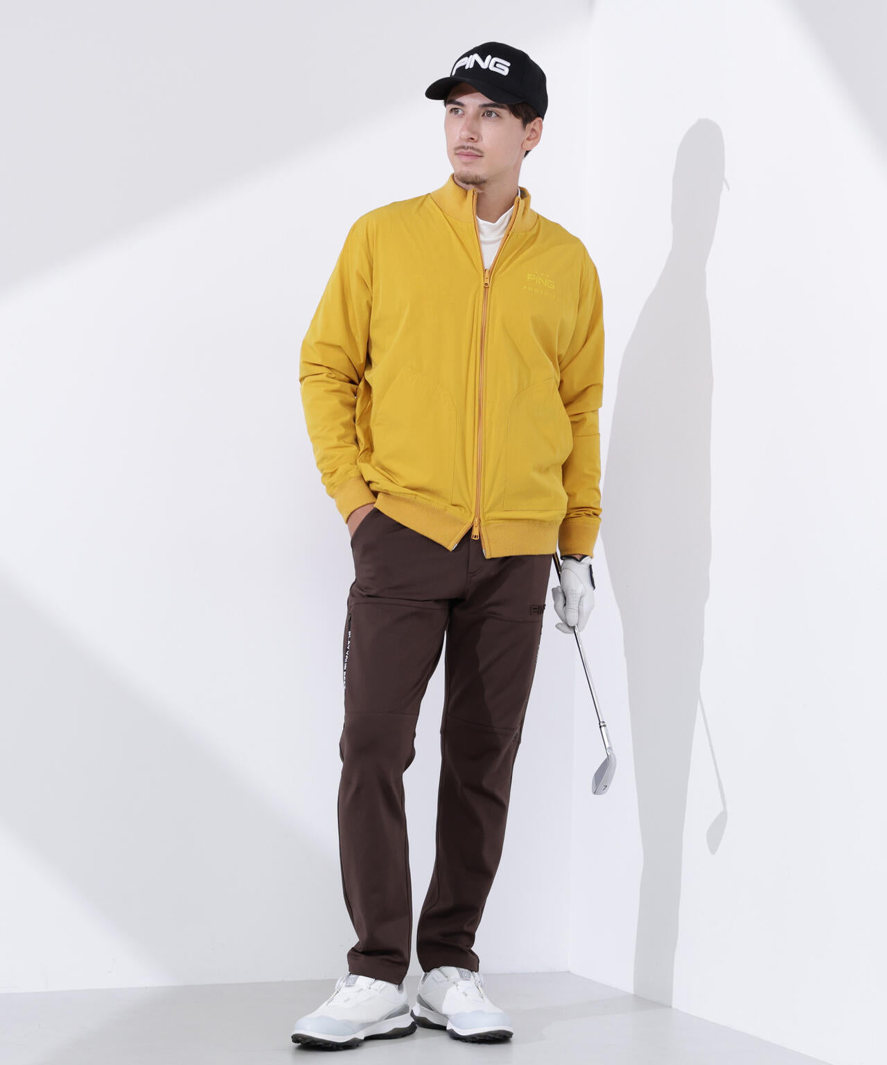【PING APPAREL】プレーンニット/布帛 リバーシブルニットブルゾン <PERFORMANCE> (MENS)