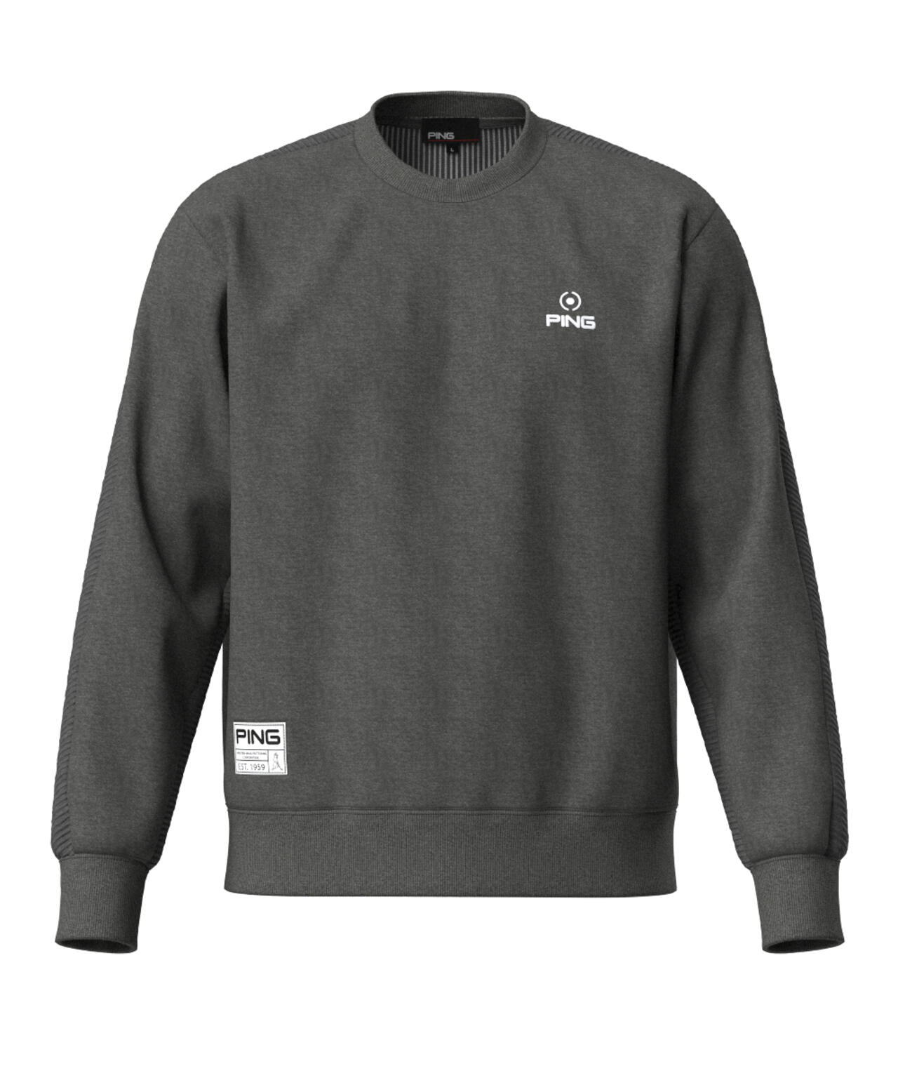 【PING APPAREL】リップルロゴクルーネックニットプルオーバー <GOLD> (MENS)