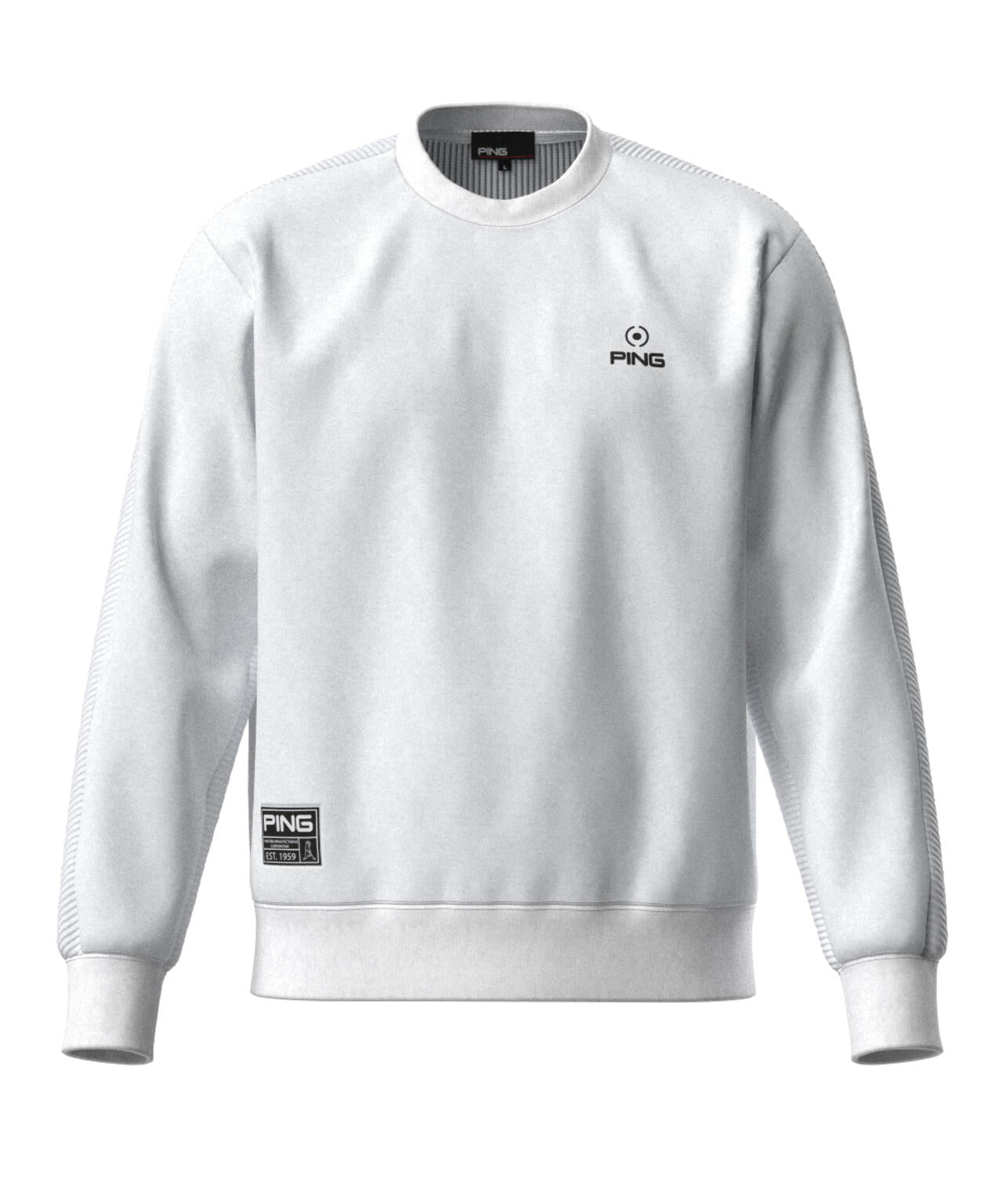 【PING APPAREL】リップルロゴクルーネックニットプルオーバー <GOLD> (MENS)