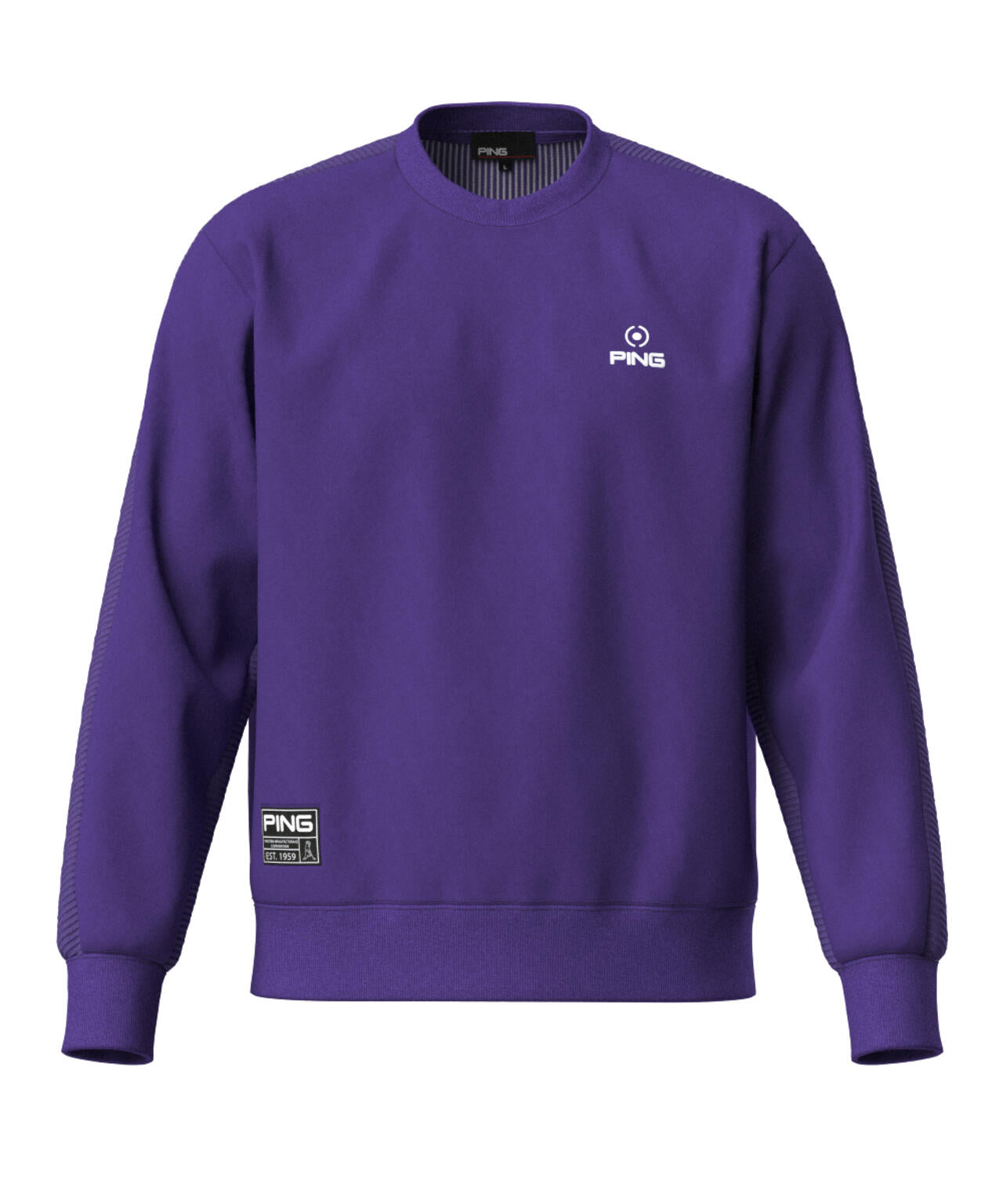 【PING APPAREL】リップルロゴクルーネックニットプルオーバー <GOLD> (MENS)