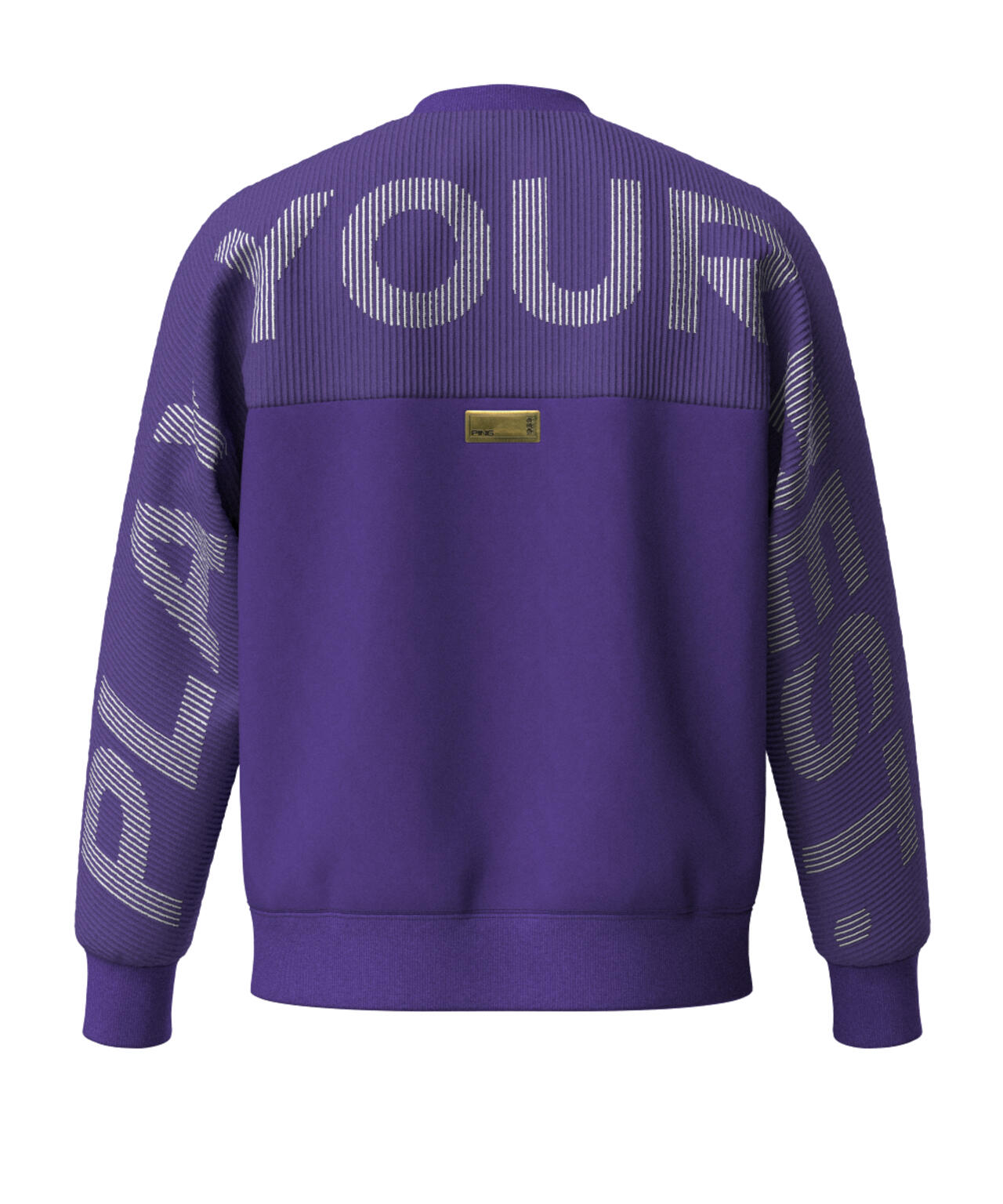 【PING APPAREL】リップルロゴクルーネックニットプルオーバー <GOLD> (MENS)