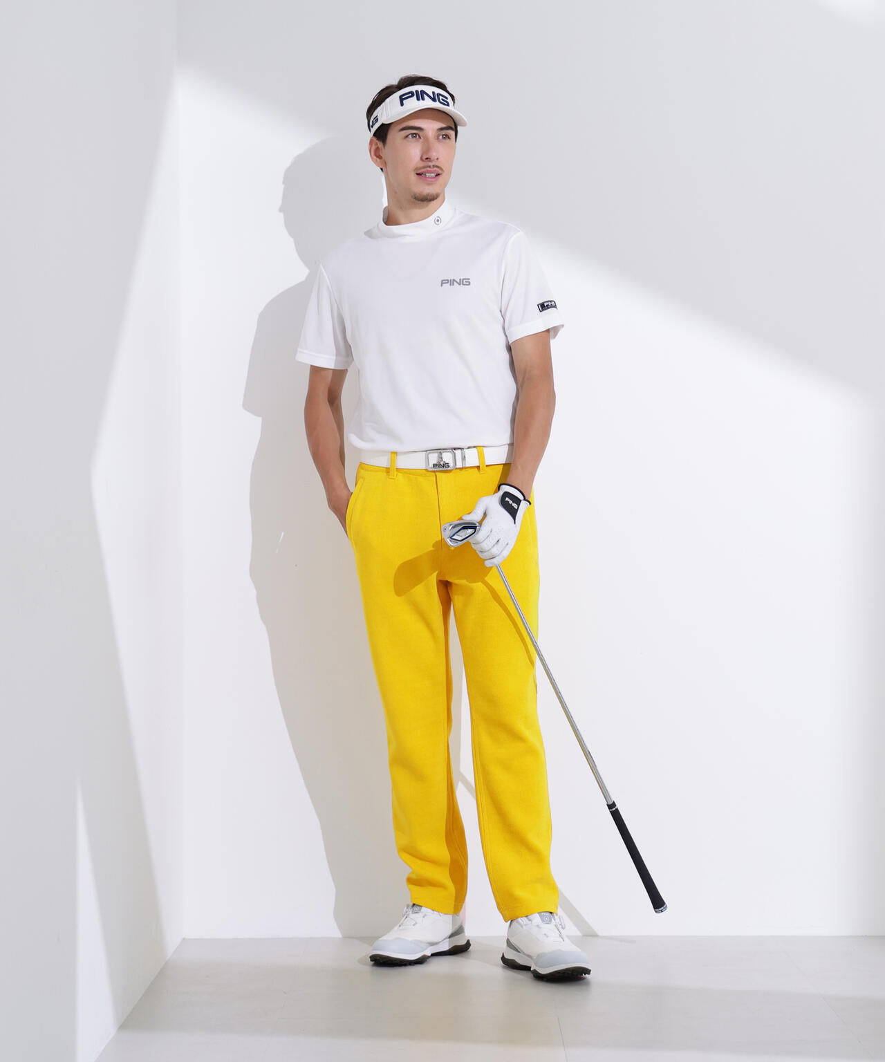 【PING APPAREL】デニムライクジャガードニット/カノコ レイヤードツインニット <NATIVE> (MENS)