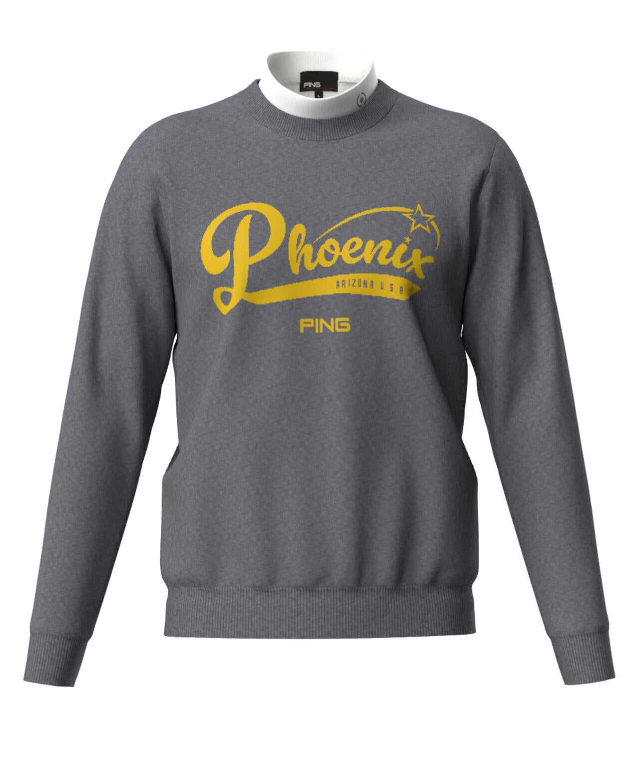 【PING APPAREL】デニムライクジャガードニット/カノコ レイヤードツインニット <NATIVE> (MENS)