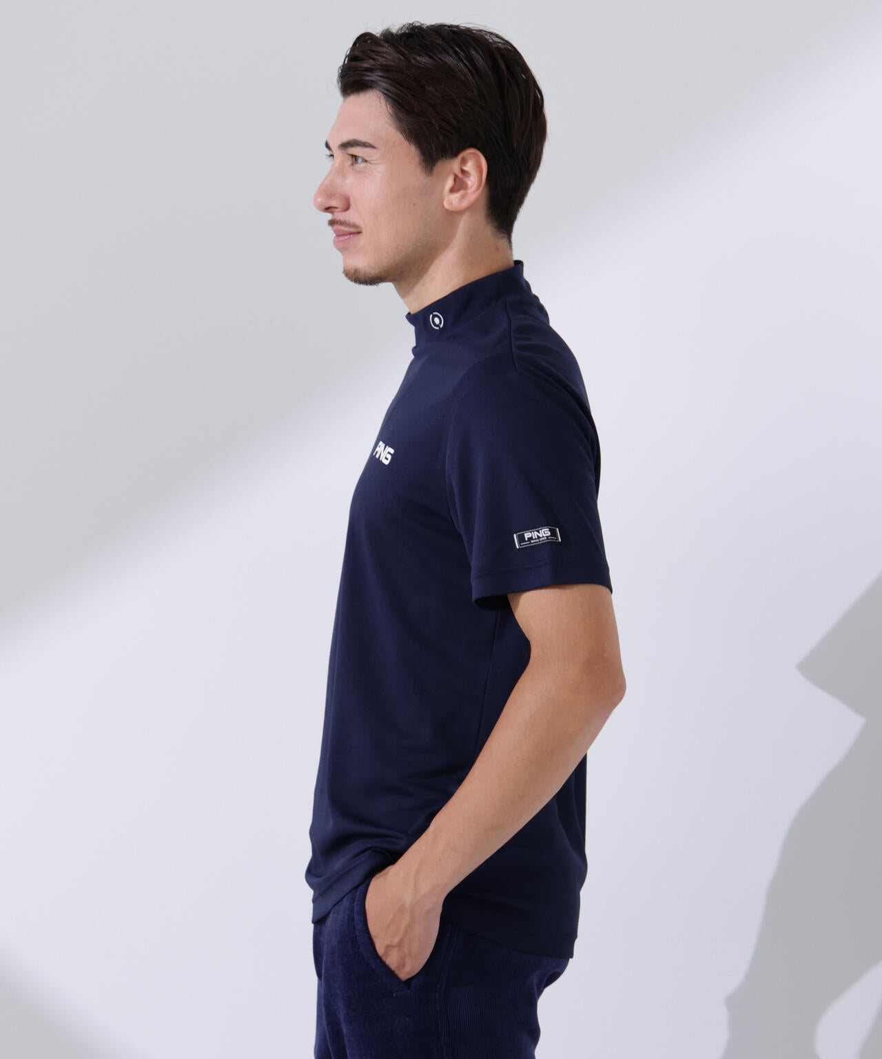 【PING APPAREL】デニムライクジャガードニット/カノコ レイヤードツインニット <NATIVE> (MENS)