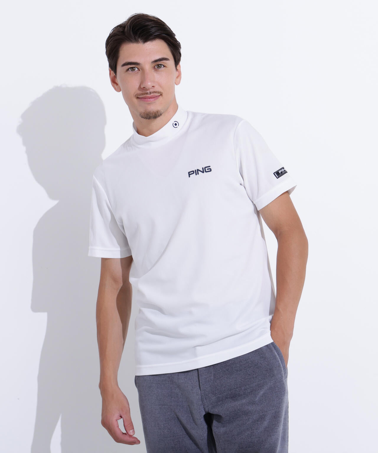 【PING APPAREL】デニムライクジャガードニット/カノコ レイヤードツインニット <NATIVE> (MENS)