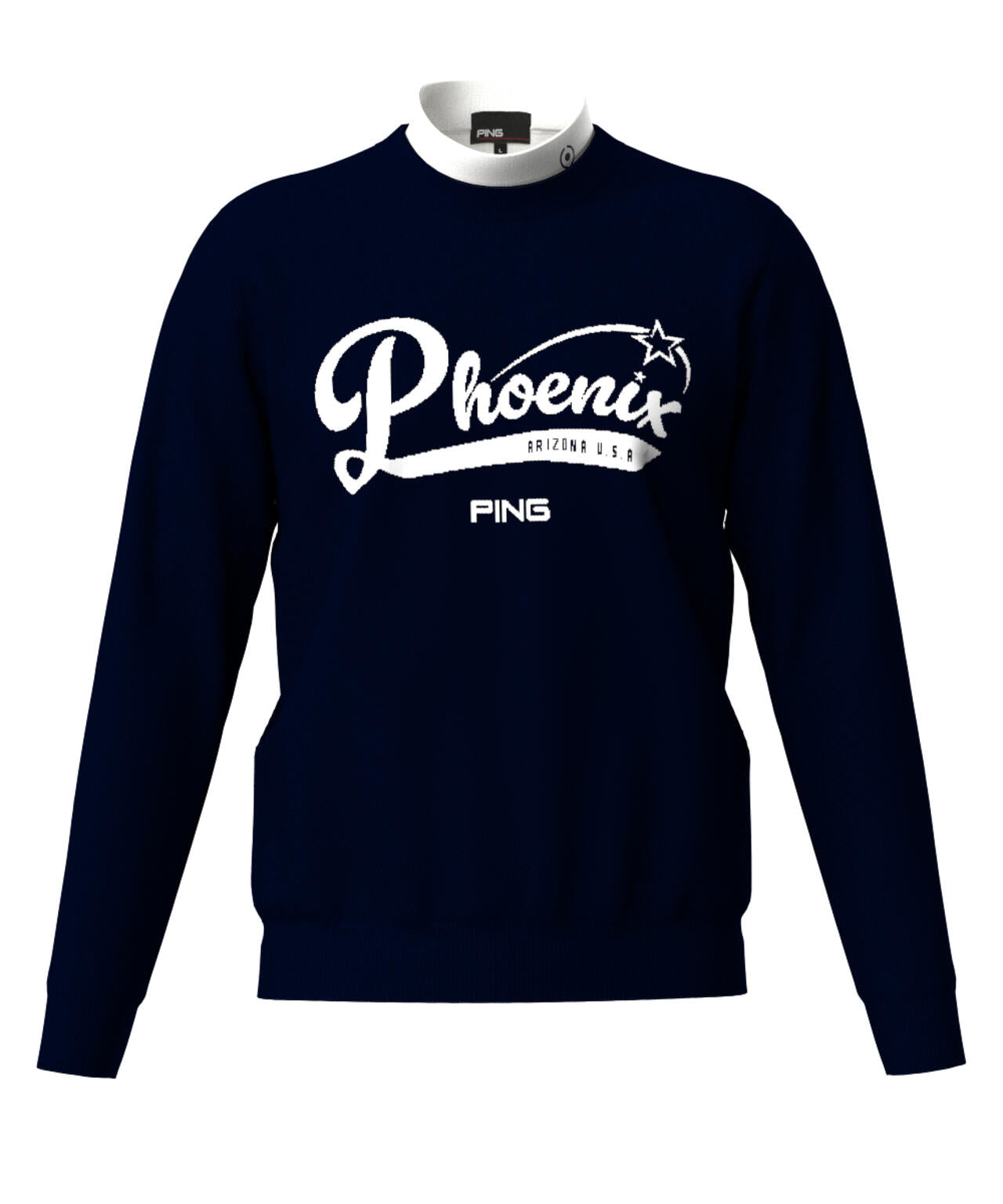 【PING APPAREL】デニムライクジャガードニット/カノコ レイヤードツインニット <NATIVE> (MENS)