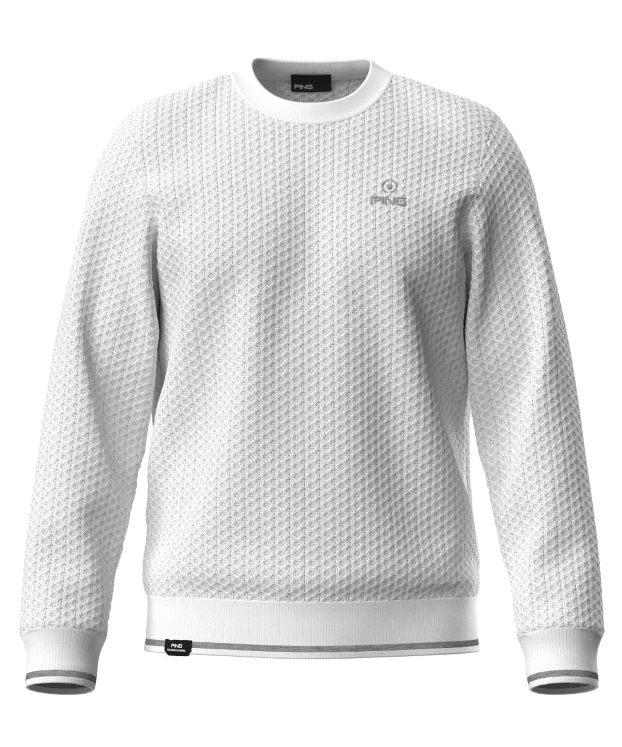 【PING APPAREL】ハチノス編みクルーネックニットプルオーバー <PERFORMANCE> (MENS)