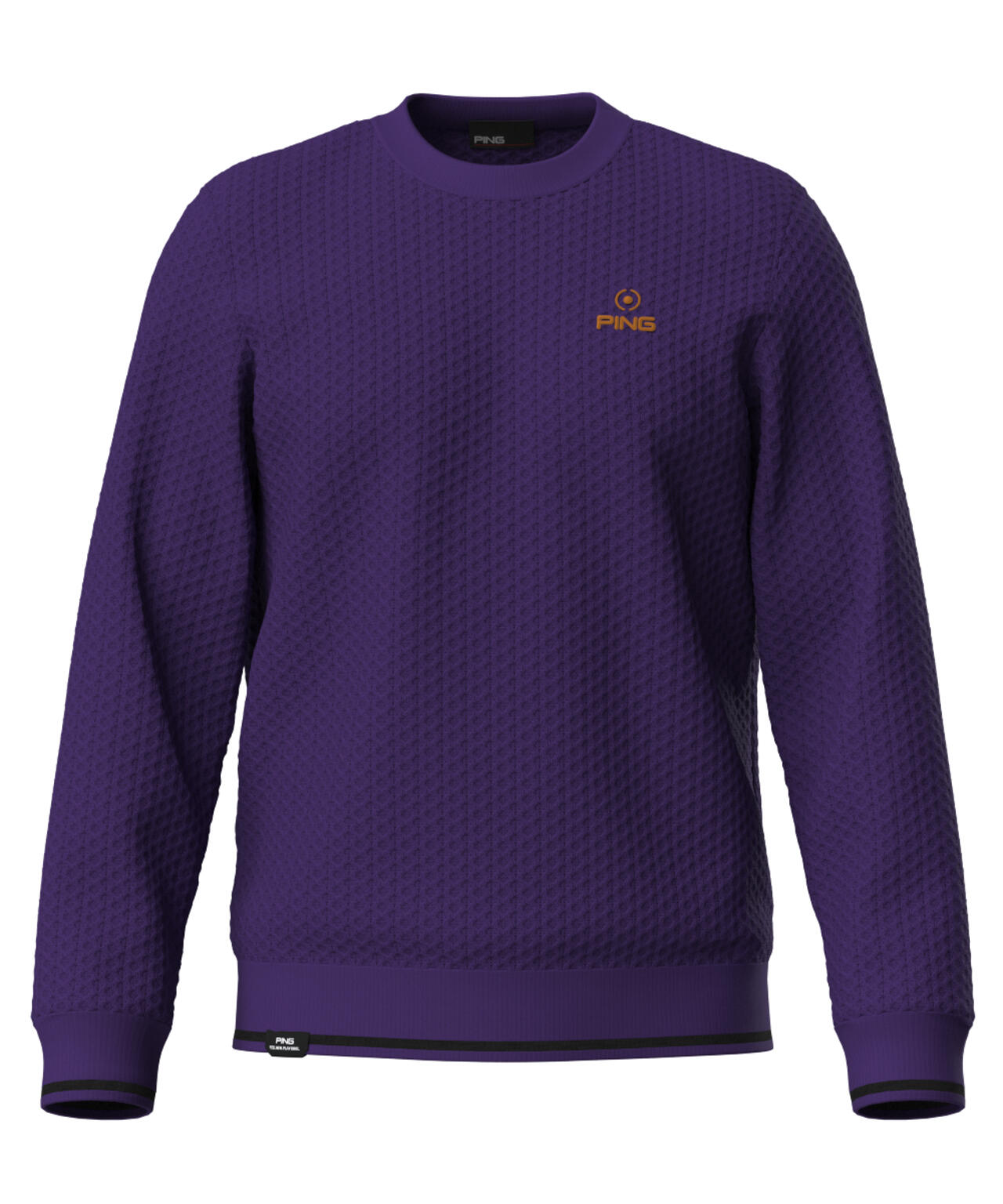 【PING APPAREL】ハチノス編みクルーネックニットプルオーバー <PERFORMANCE> (MENS)