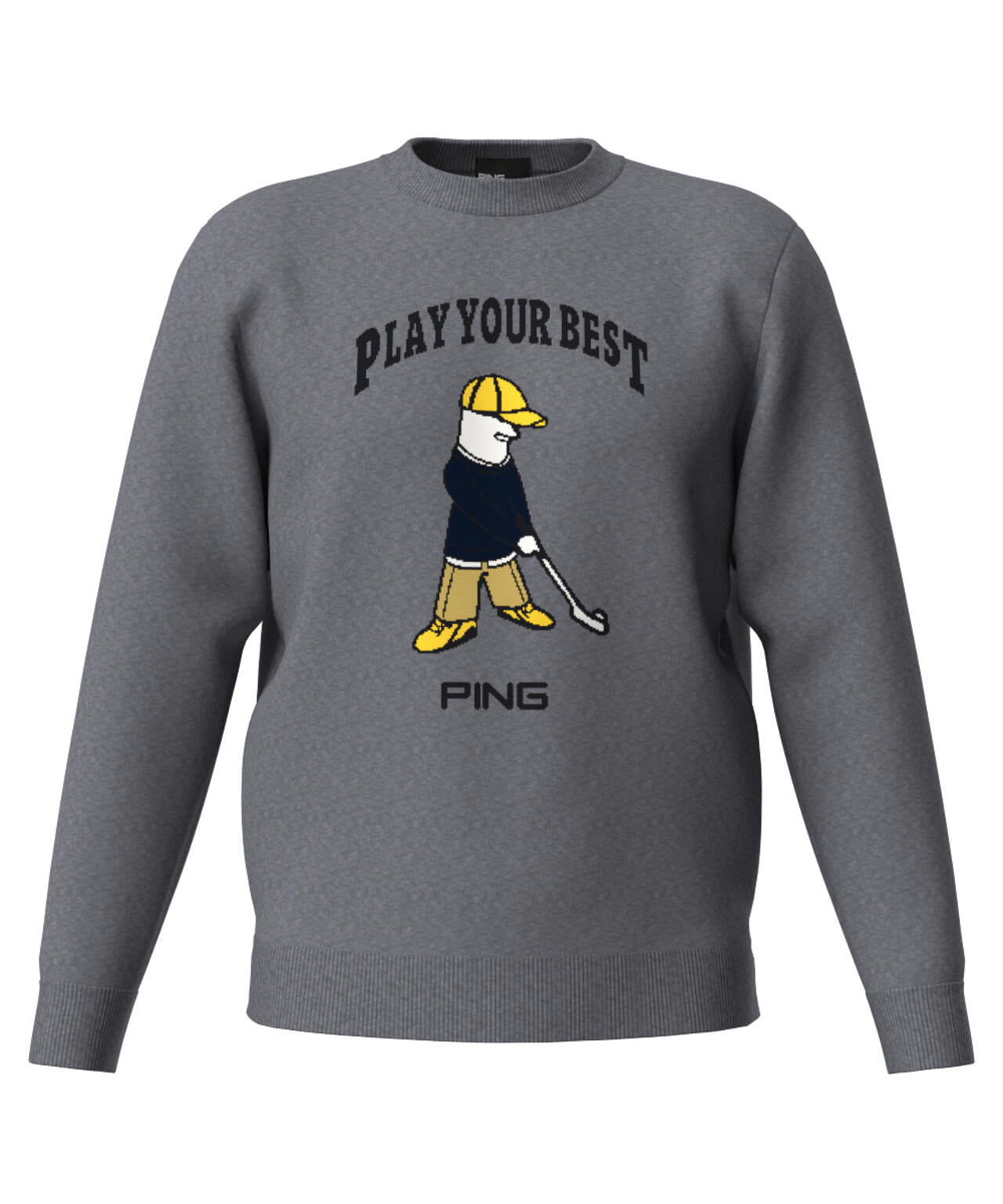 【PING APPAREL】Mr.PINGジャカードクルーネックニットプルオーバー <NATIVE> (MENS)