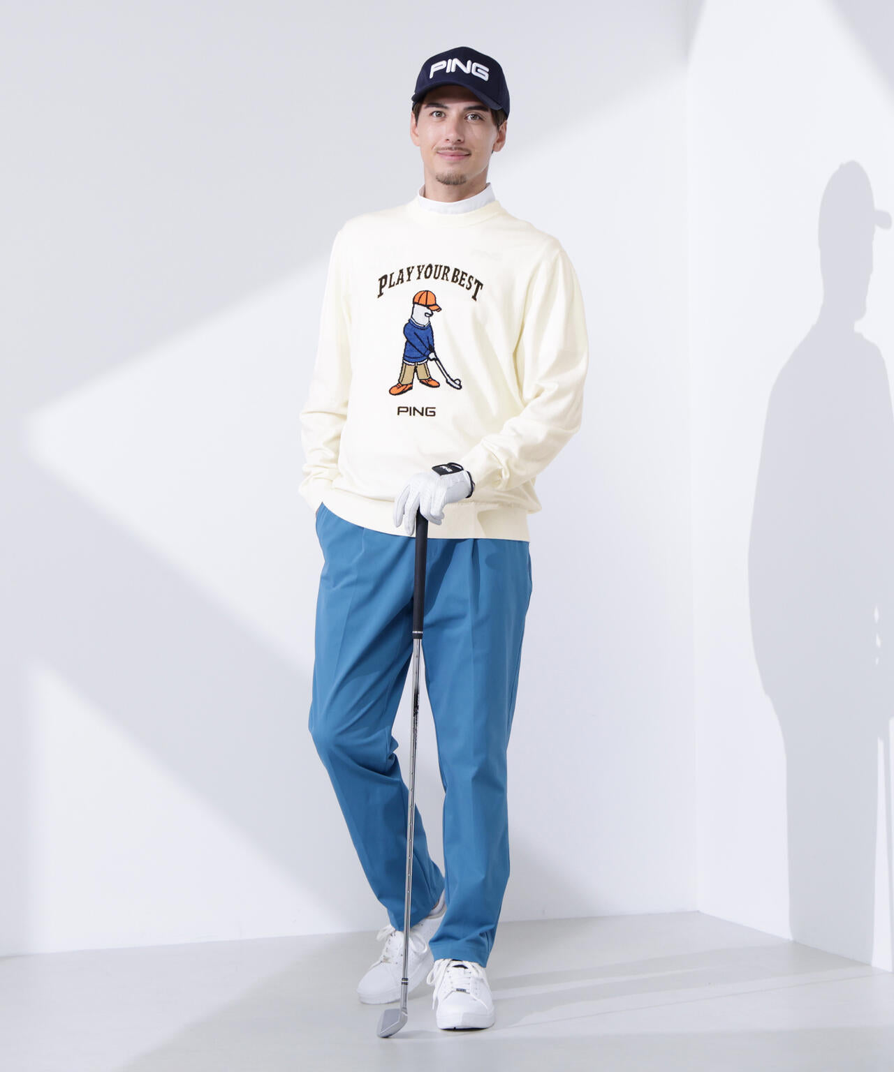 【PING APPAREL】Mr.PINGジャカードクルーネックニットプルオーバー <NATIVE> (MENS)