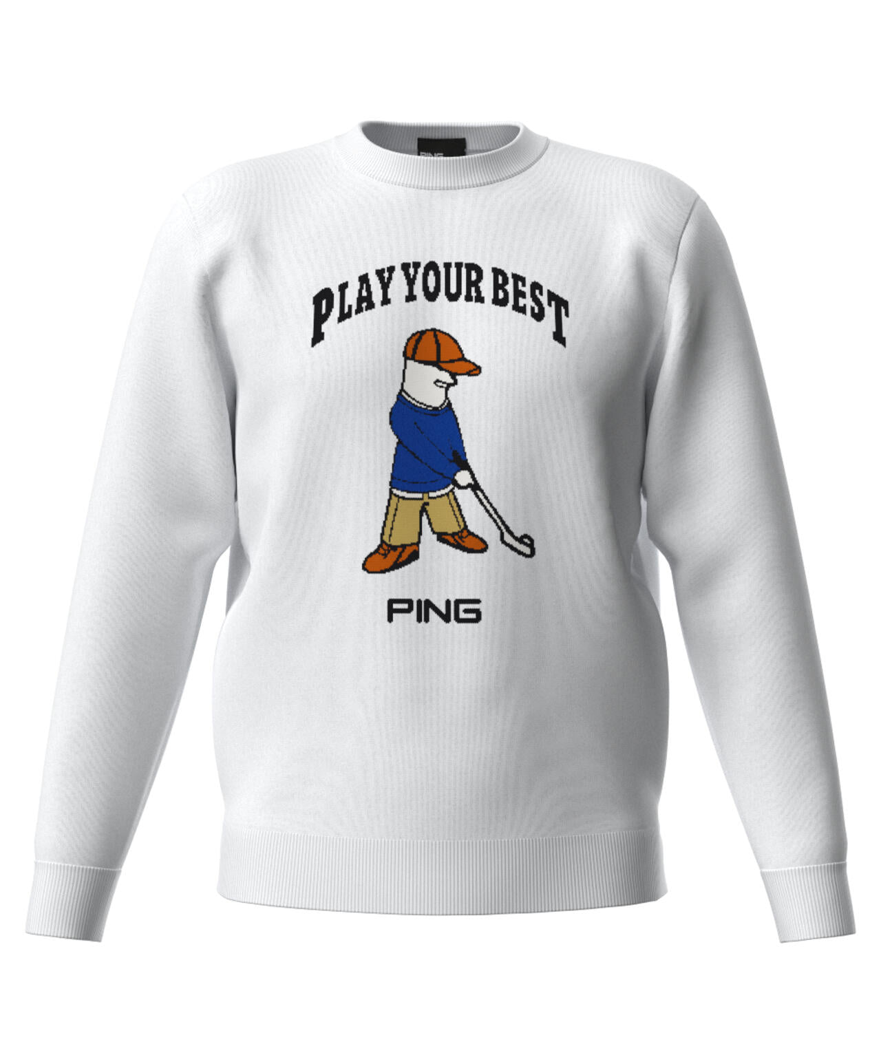 【PING APPAREL】Mr.PINGジャカードクルーネックニットプルオーバー <NATIVE> (MENS)