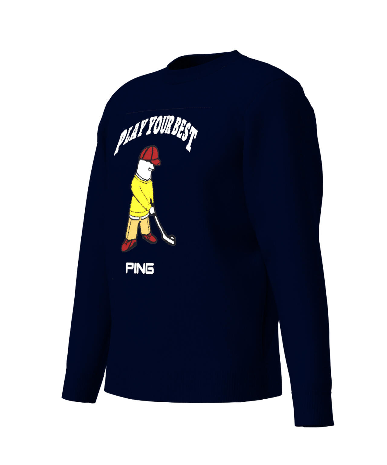 【PING APPAREL】Mr.PINGジャカードクルーネックニットプルオーバー <NATIVE> (MENS)