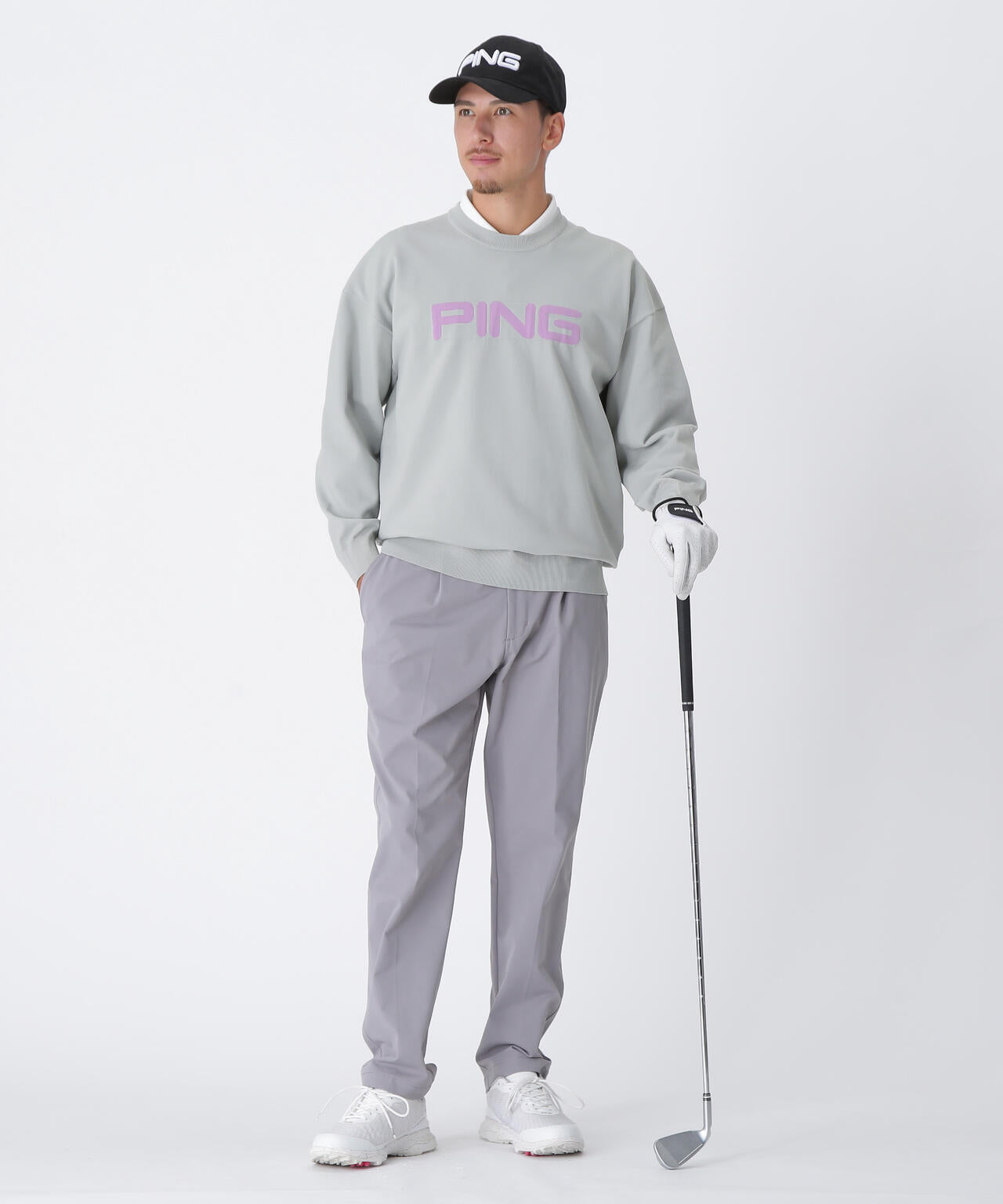 【PING APPAREL】10カラークルーネックニットプルオーバー <NATIVE> (MENS)