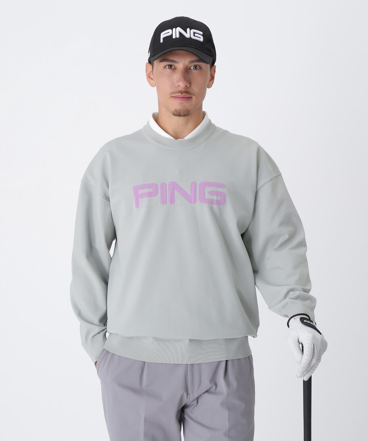 【PING APPAREL】10カラークルーネックニットプルオーバー <NATIVE> (MENS)