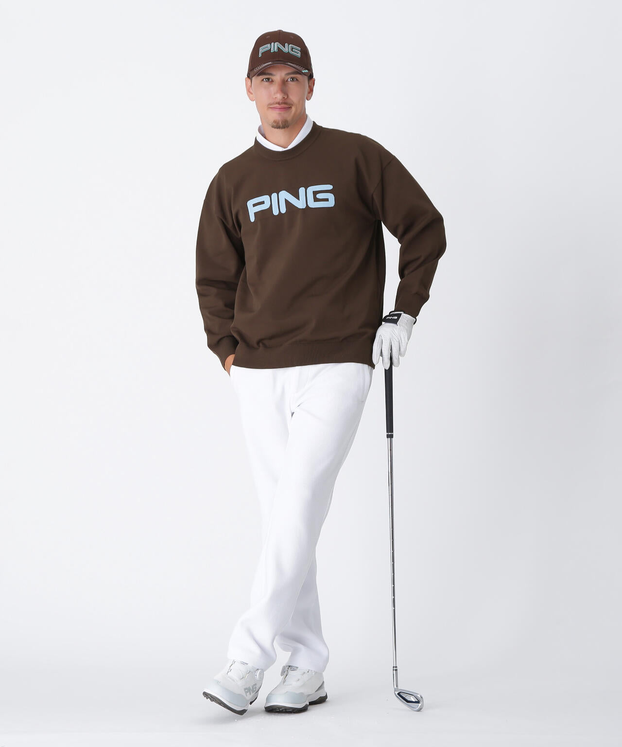 【PING APPAREL】10カラークルーネックニットプルオーバー <NATIVE> (MENS)