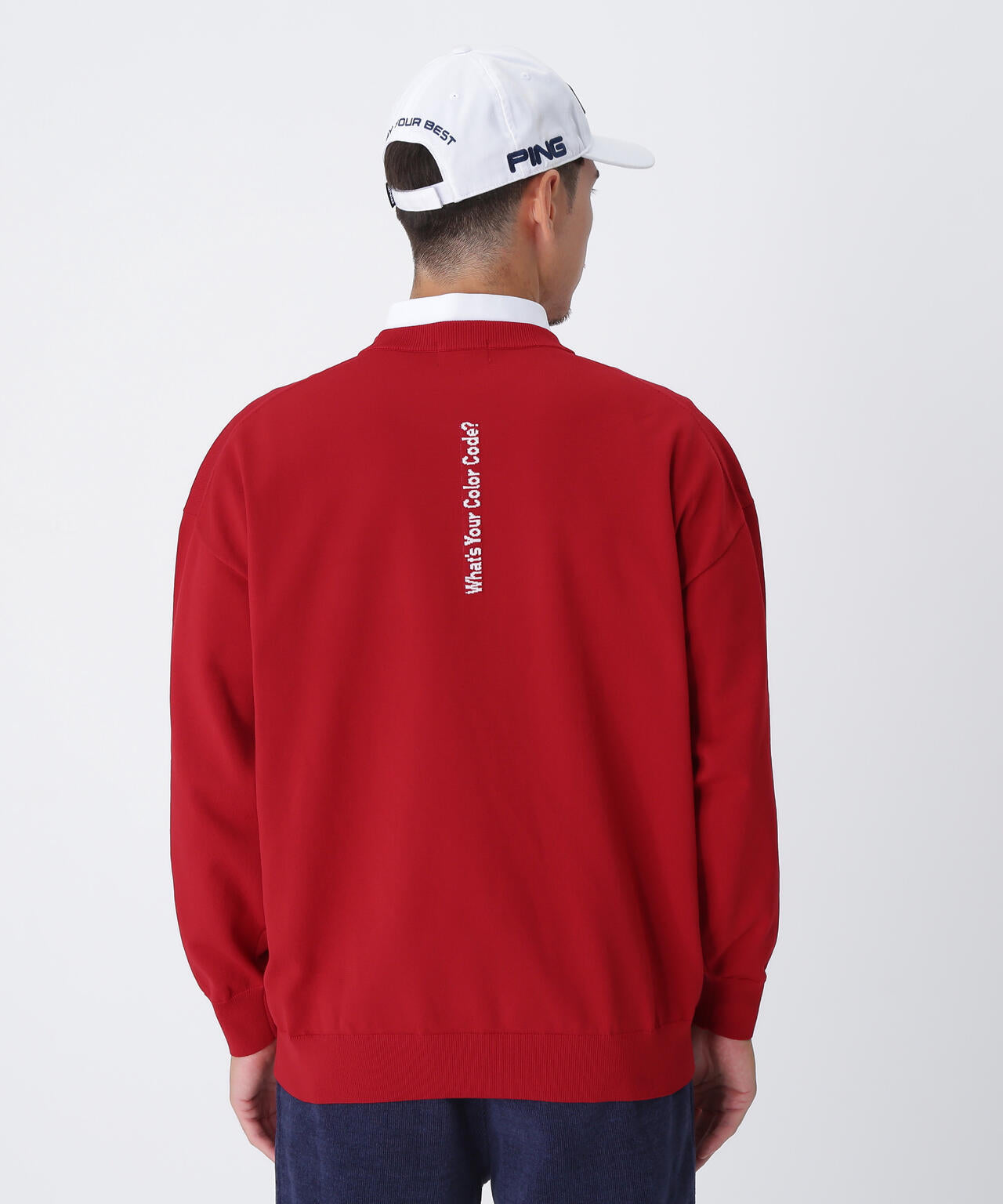 【PING APPAREL】10カラークルーネックニットプルオーバー <NATIVE> (MENS)