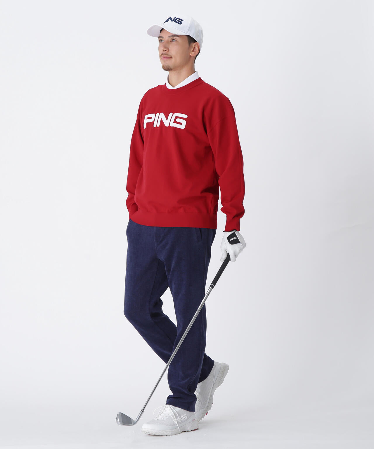 【PING APPAREL】10カラークルーネックニットプルオーバー <NATIVE> (MENS)