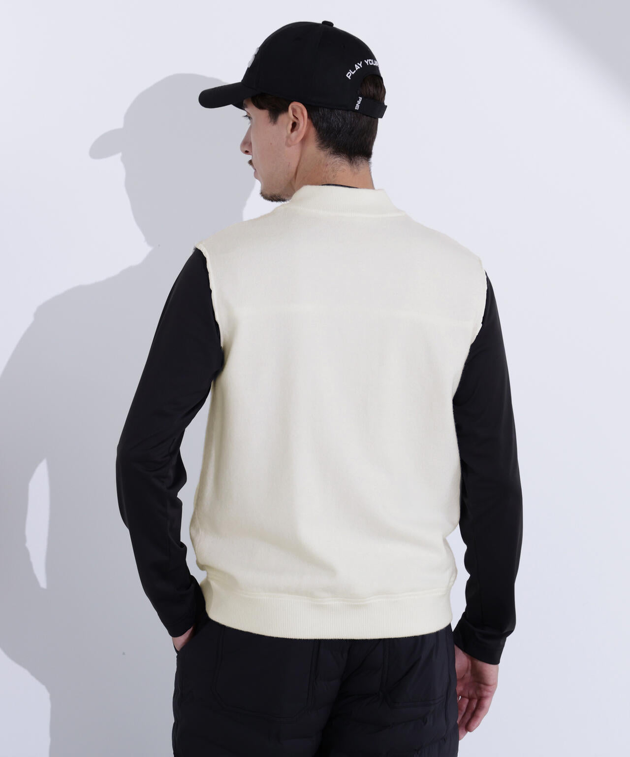 【PING APPAREL】プレーンニット/布帛 リバーシブルフルジップニットベスト <PERFORMANCE> (MENS)