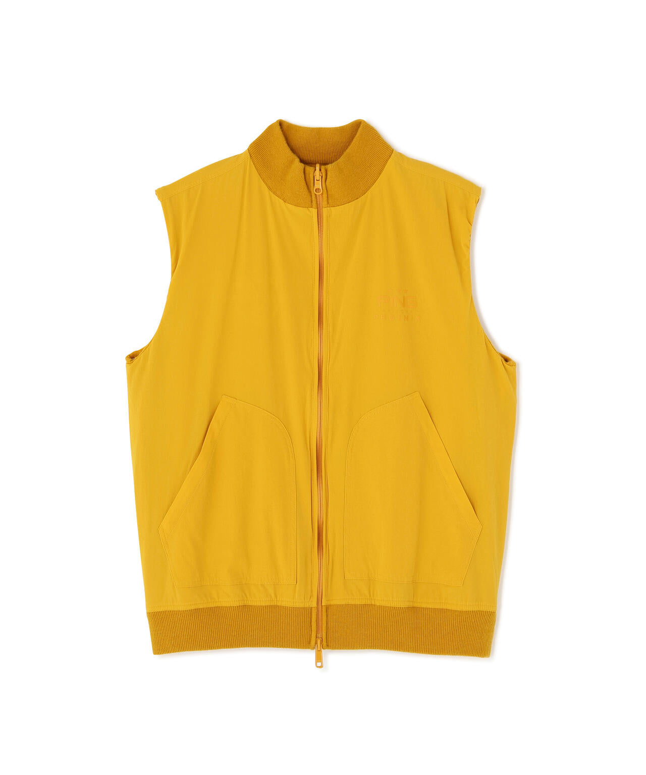 【PING APPAREL】プレーンニット/布帛 リバーシブルフルジップニットベスト <PERFORMANCE> (MENS)