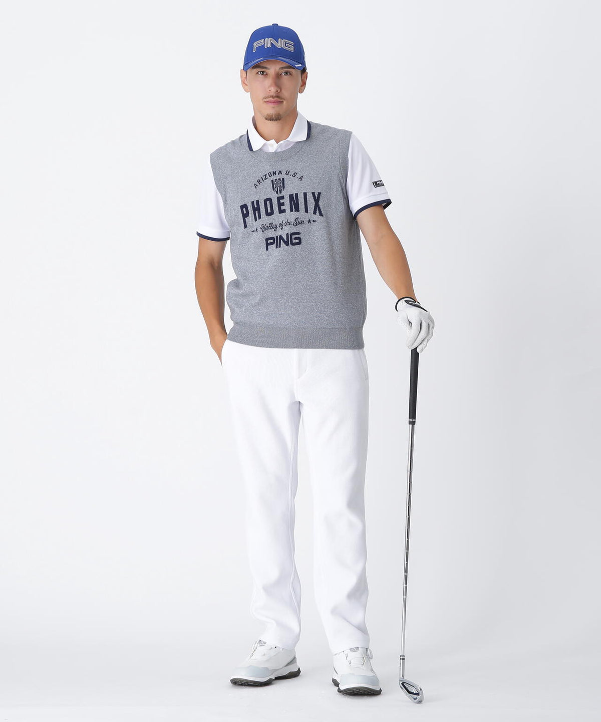 【PING APPAREL】デニムライクニット/カノコ レイヤードツインニット <NATIVE> (MENS)