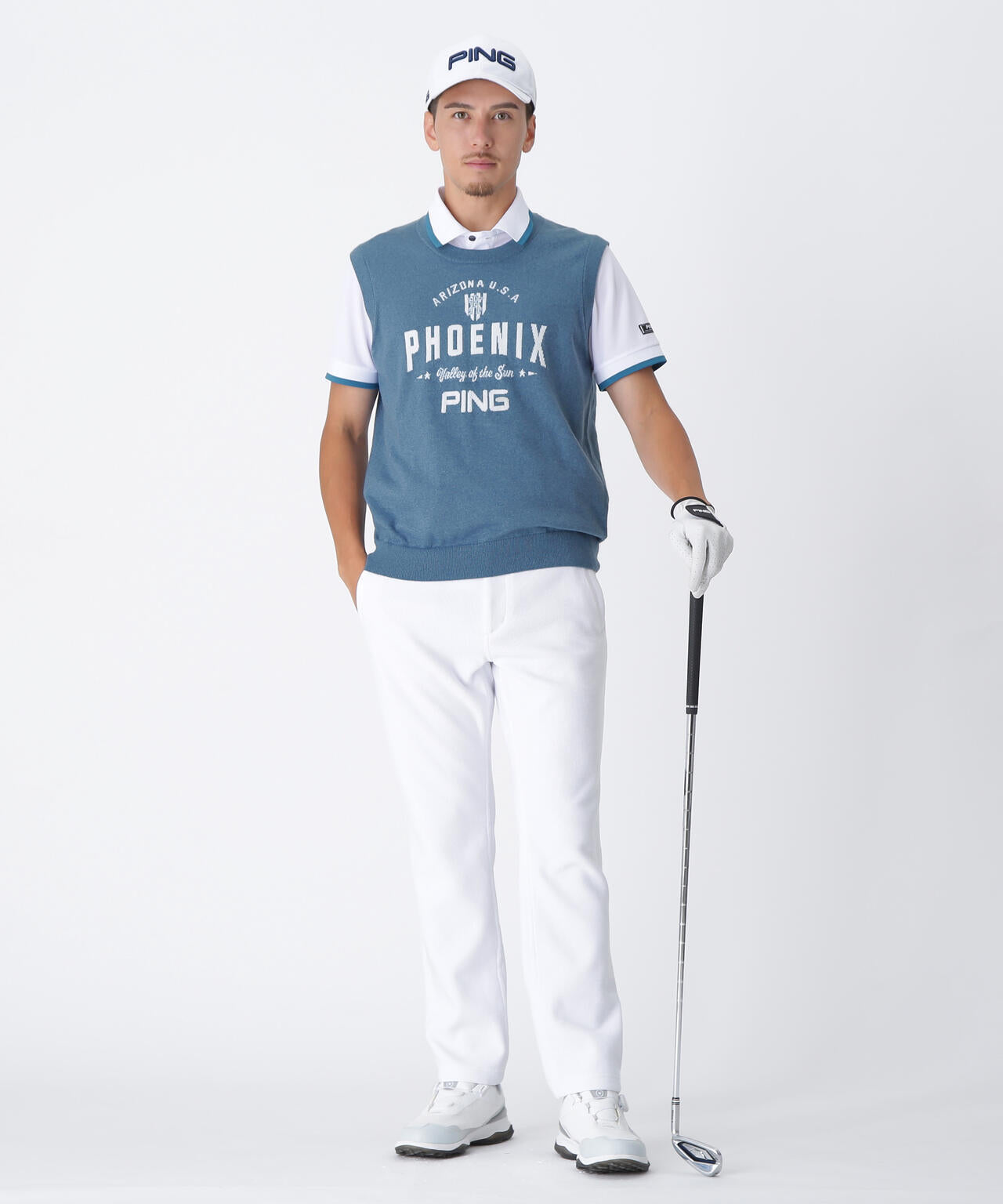 【PING APPAREL】デニムライクニット/カノコ レイヤードツインニット <NATIVE> (MENS)