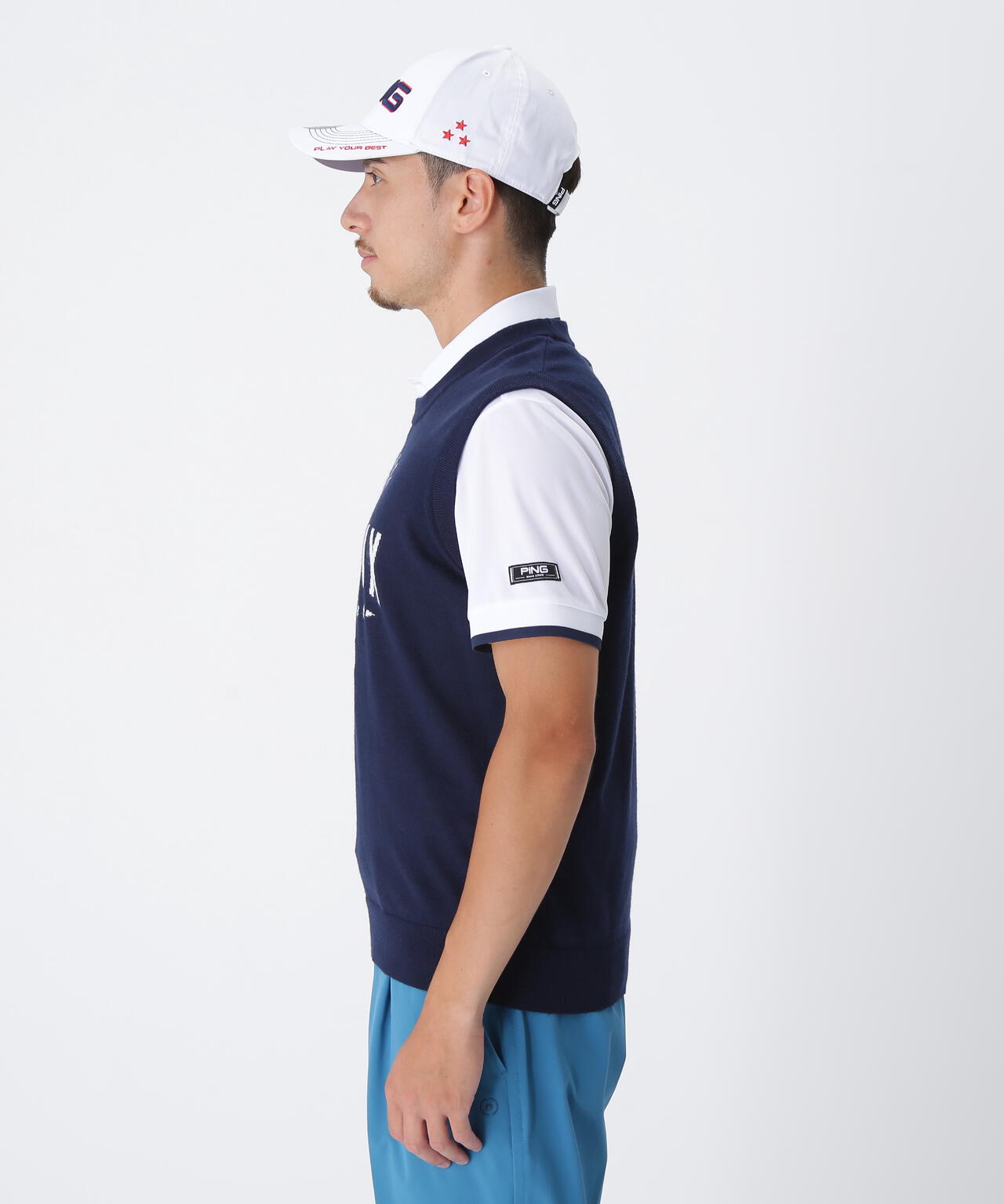 【PING APPAREL】デニムライクニット/カノコ レイヤードツインニット <NATIVE> (MENS)