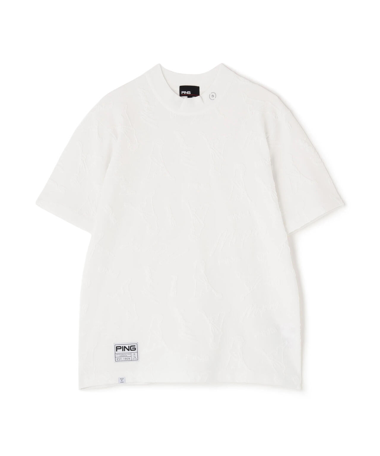 【PING APPAREL】Mr.PINGジャカード半袖ハイネックニット <GOLD> (MENS)