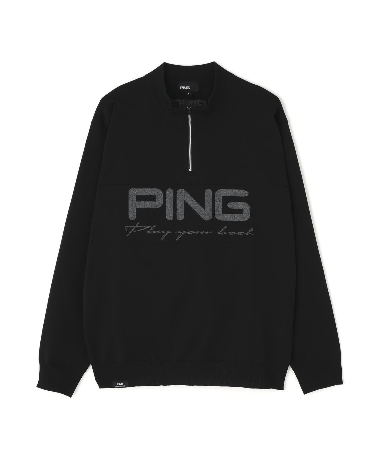 【PING APPAREL】ハーフジップハイネックジャガードニット <PERFORMANCE> (MENS)