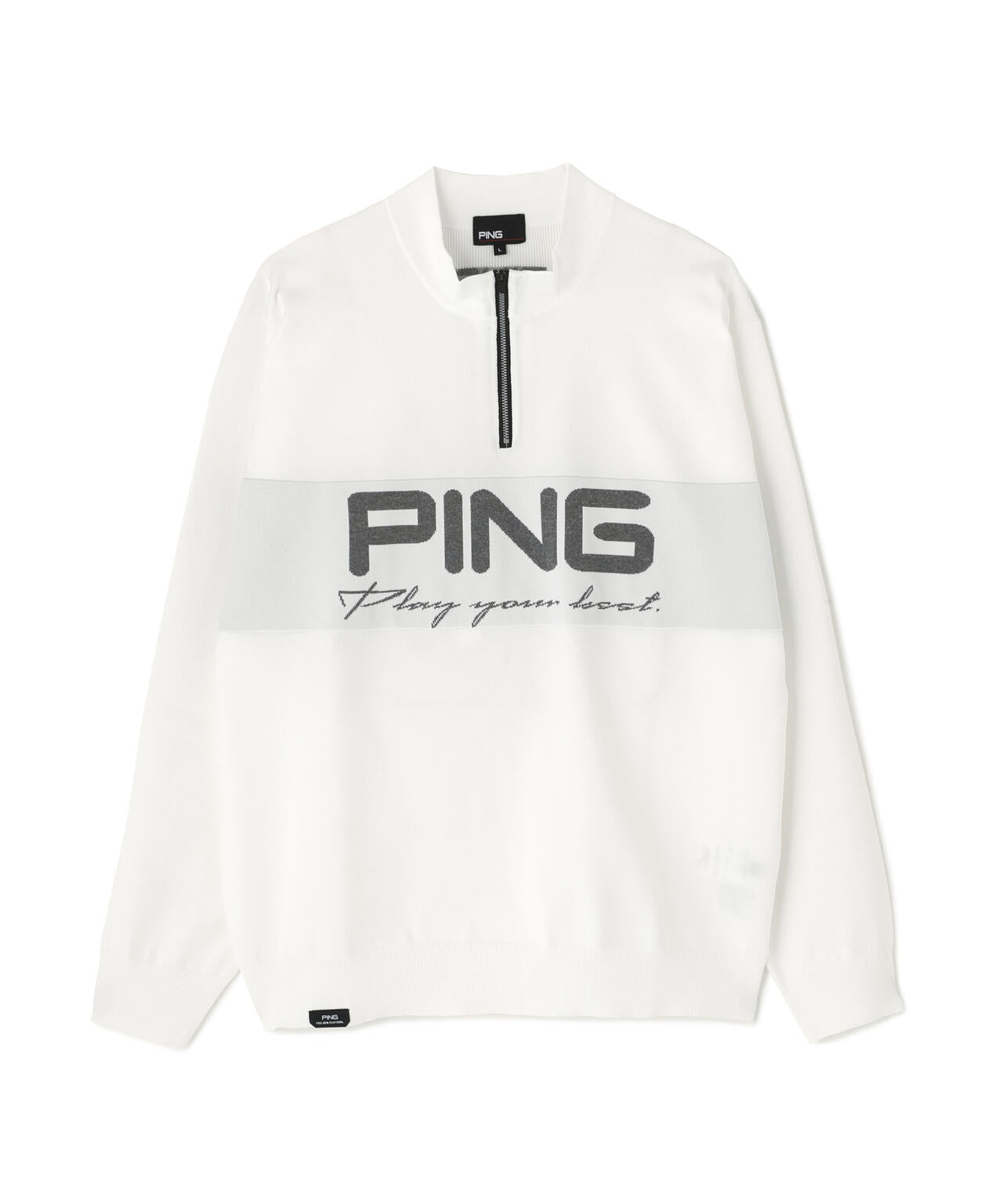 【PING APPAREL】ハーフジップハイネックジャガードニット <PERFORMANCE> (MENS)