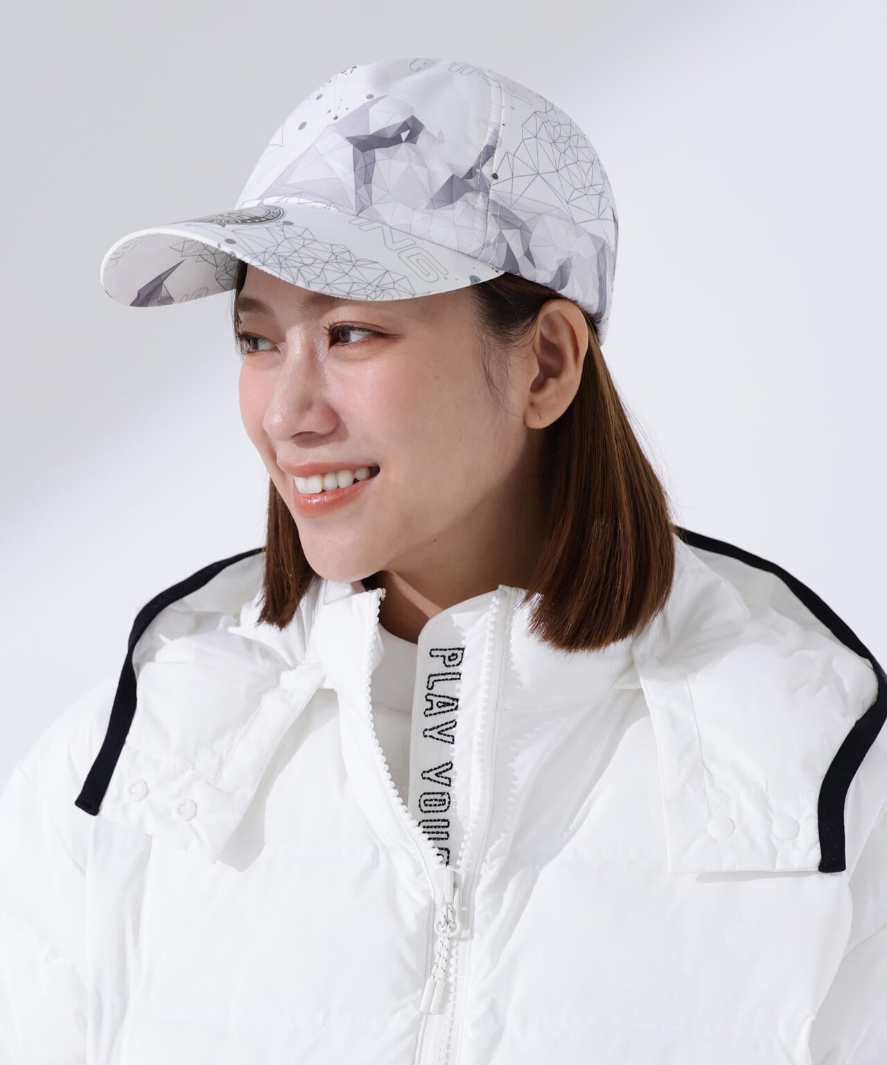 【PING APPAREL】MOUNTAIN総柄プリント薄中綿キャップ <PERFORMANCE> (UNISEX)