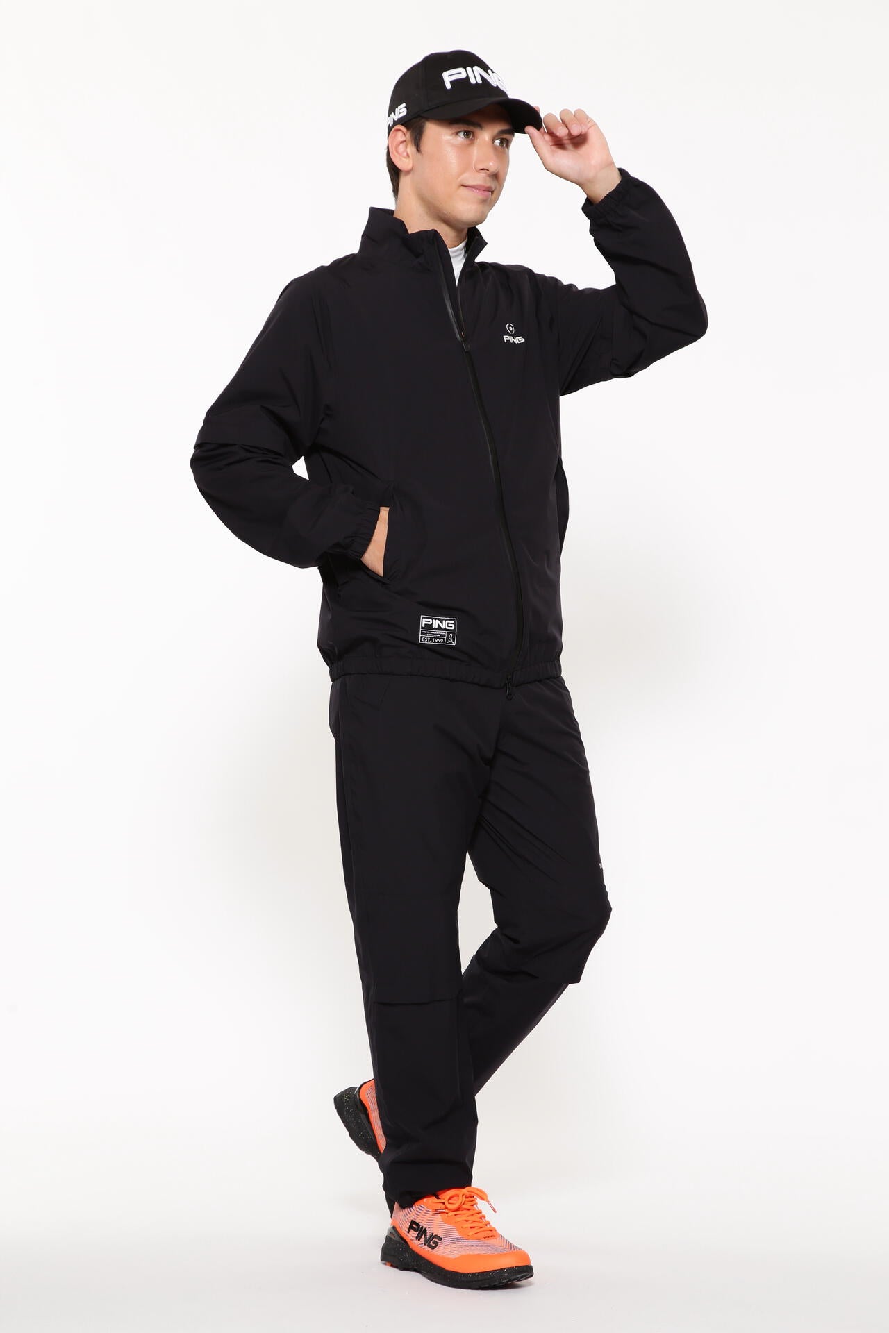 【PING APPAREL】ダーミザクスレインウェアトップ&ボトムセット <GOLD> (MENS)