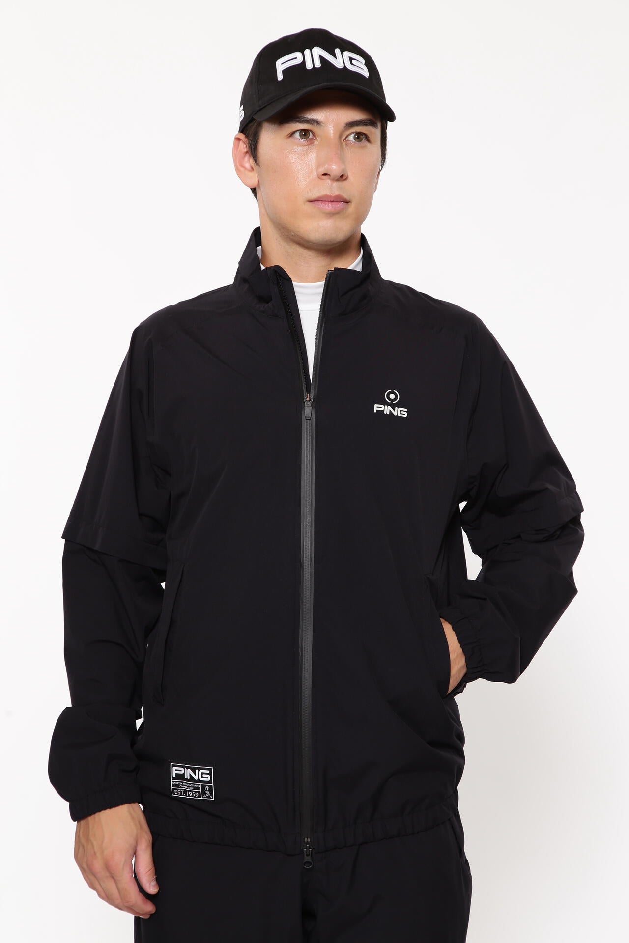 【PING APPAREL】ダーミザクスレインウェアトップ&ボトムセット <GOLD> (MENS)