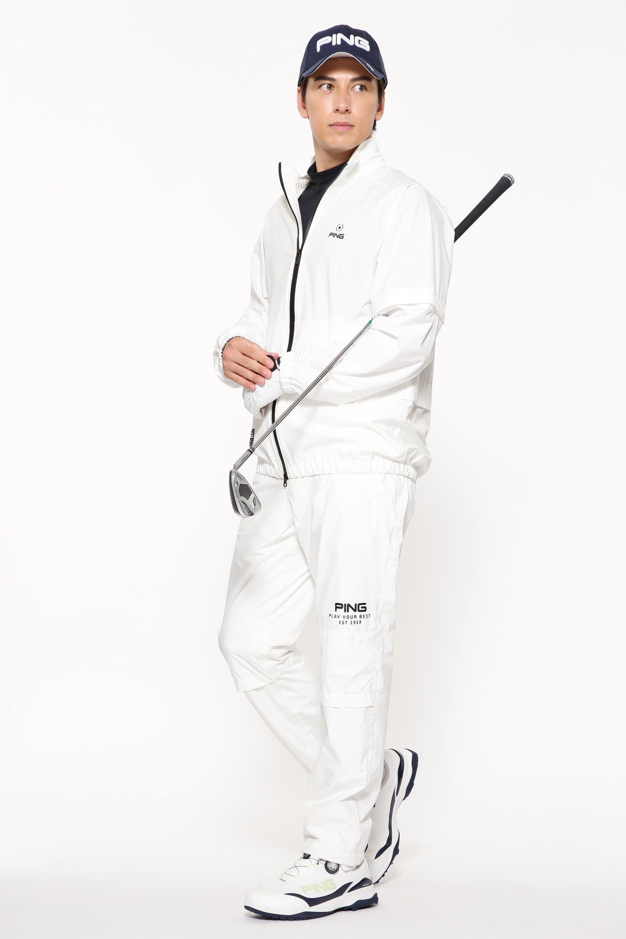 【PING APPAREL】ダーミザクスレインウェアトップ&ボトムセット <GOLD> (MENS)