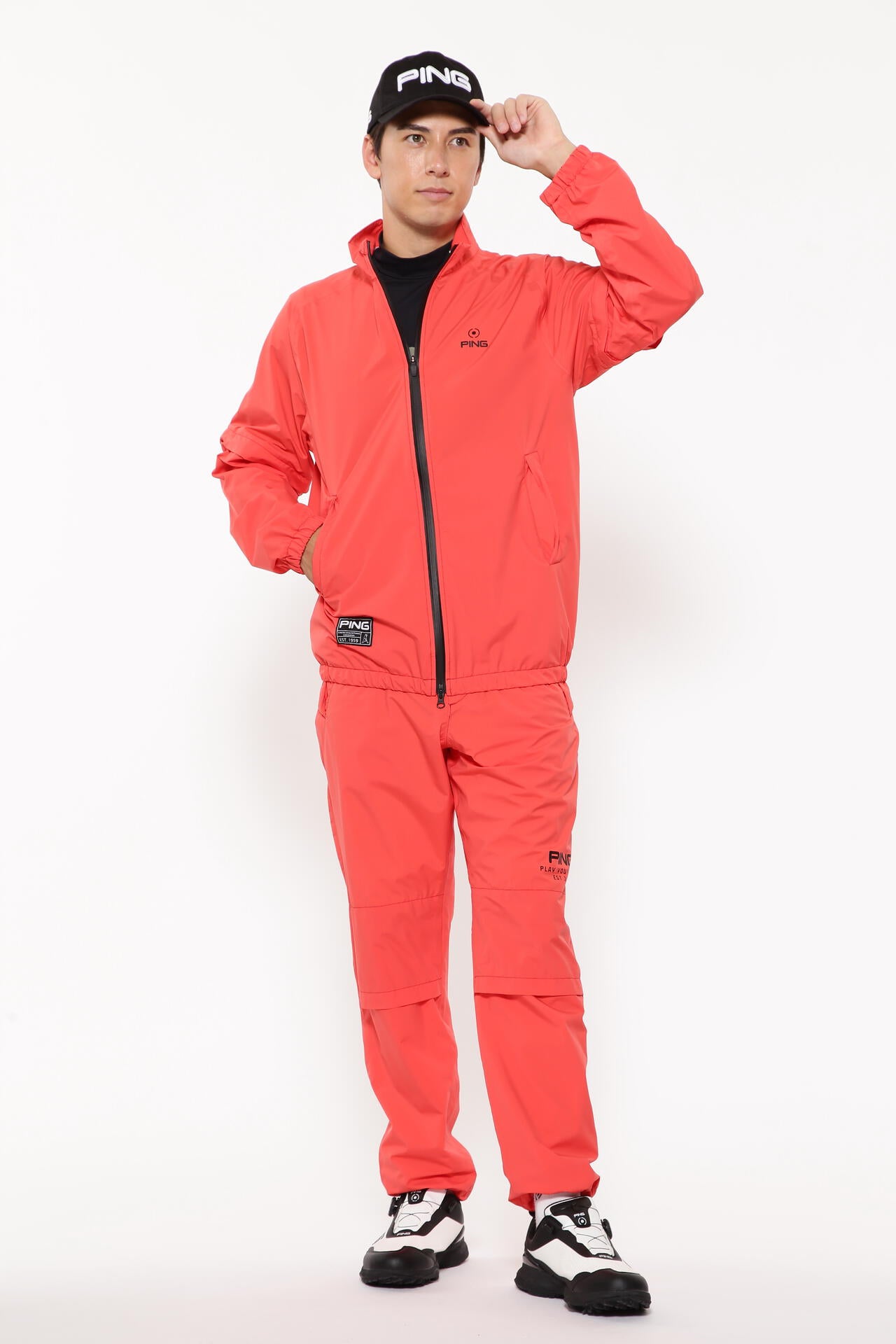【PING APPAREL】ダーミザクスレインウェアトップ&ボトムセット <GOLD> (MENS)