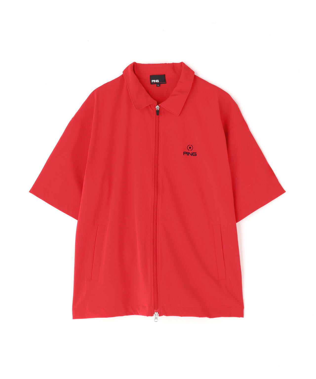 【PING APPAREL】ストレッチリップストップ半袖フルジップシャツ <NATIVE> (MENS)