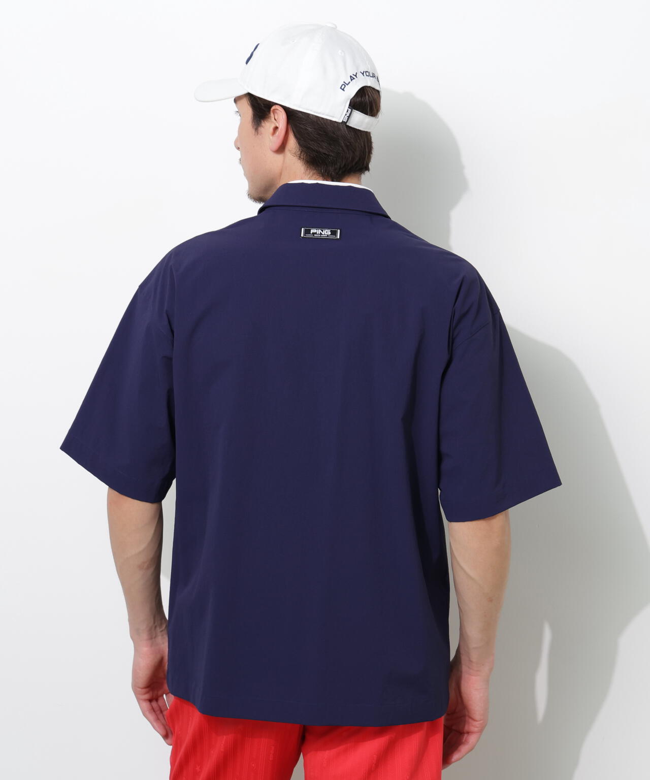 【PING APPAREL】ストレッチリップストップ半袖フルジップシャツ <NATIVE> (MENS)