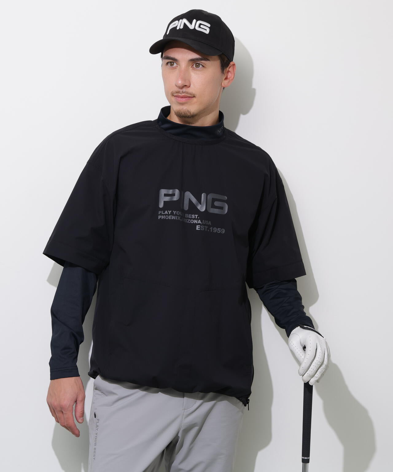 【PING APPAREL】ストレッチリップストップ2WAYブルゾン <PERFORMANCE> (MENS)