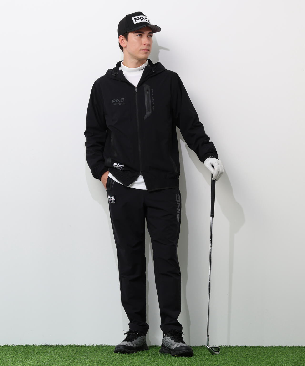 【PING APPAREL】撥水フルジップフーディーブルゾン <GOLD> (MENS)