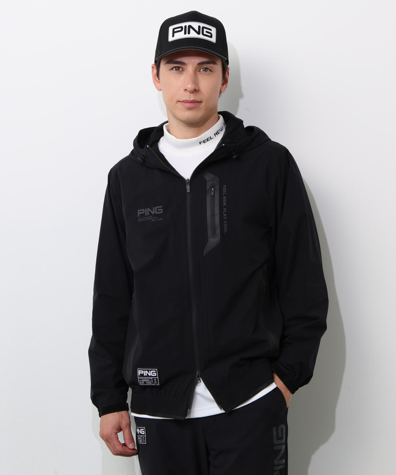 【PING APPAREL】撥水フルジップフーディーブルゾン <GOLD> (MENS)